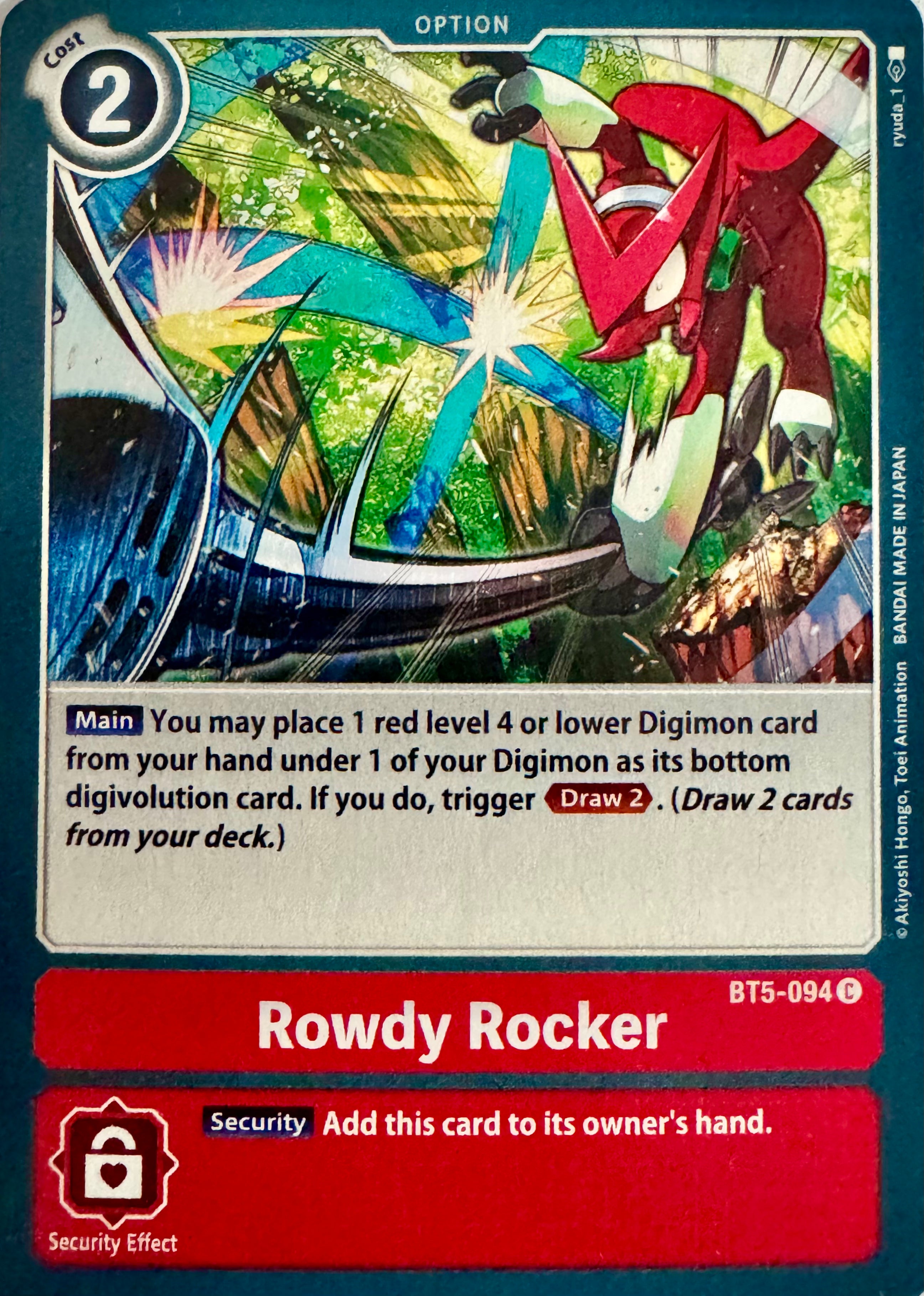 Digimon Tcg Rowdy Rocker Bt5-094