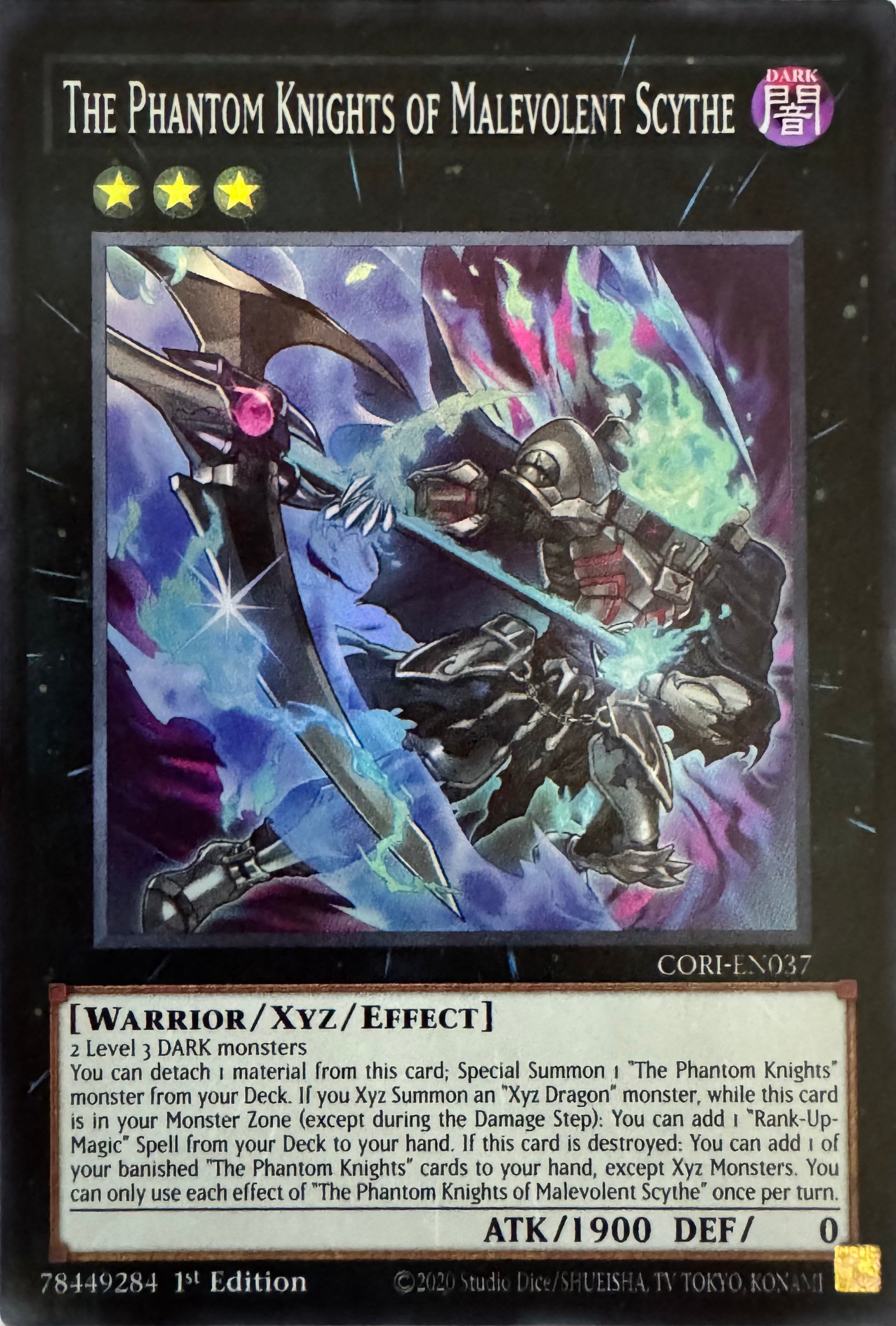 Yugioh! The Phantom Knights Of Malevolent Scythe Cori-en037 1st Edition Super