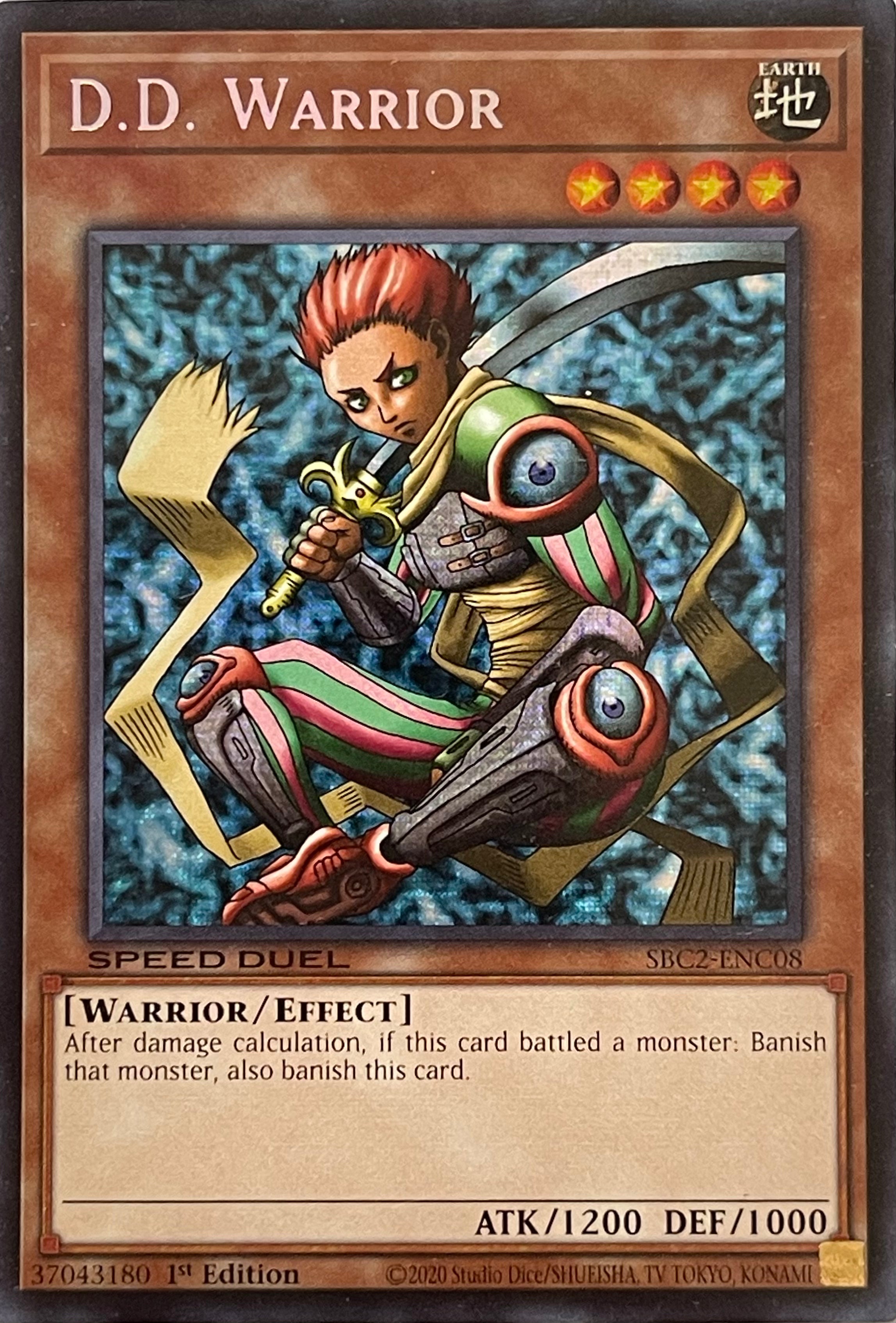 Yugioh! D.D. Warrior SBC2-ENC08 1st Edition Prismatic Speed Duel