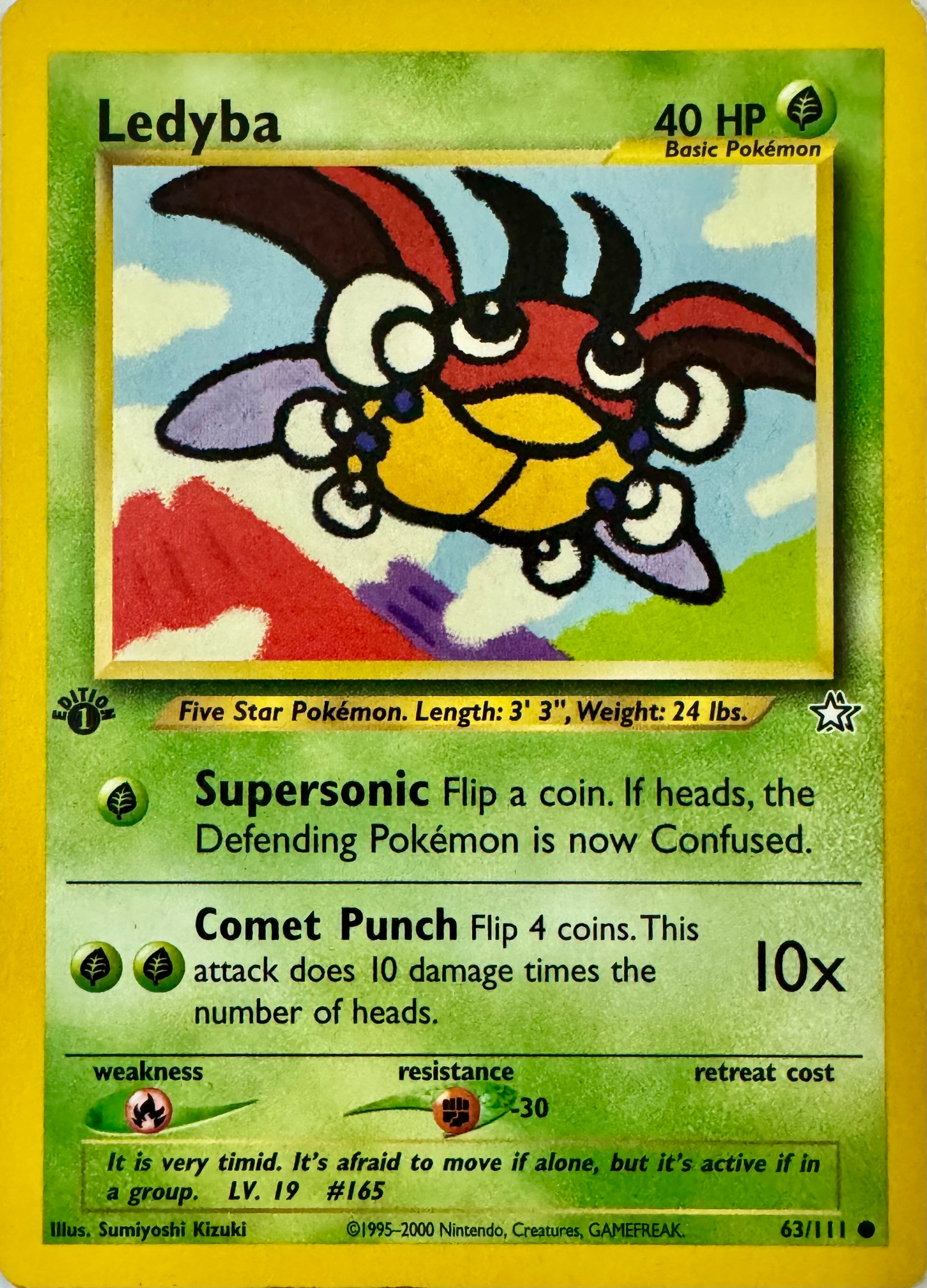 Pokémon Tcg Ledyba 63/111 1st Edition