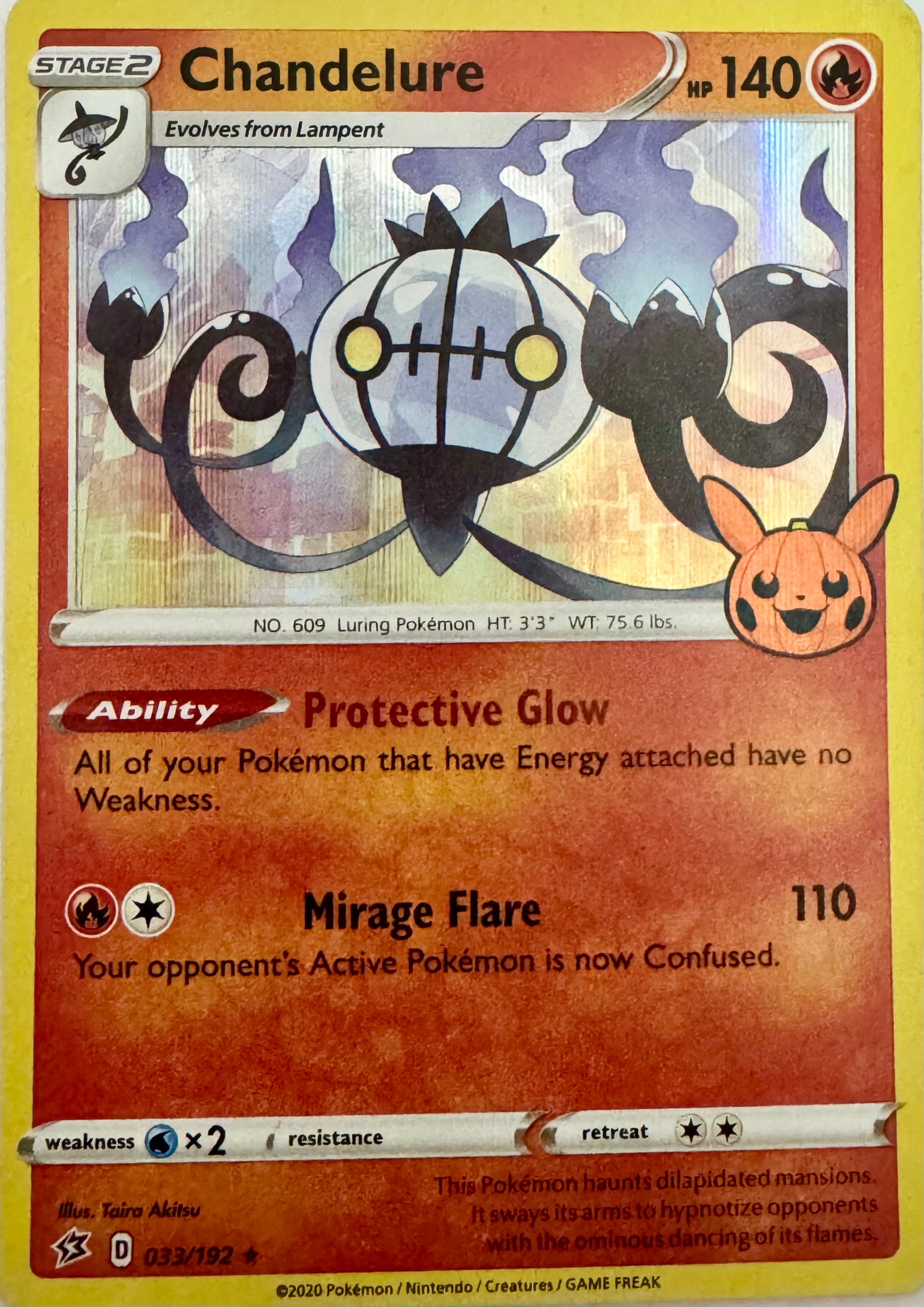 Pokémon Tcg Chandelure 033/192 (Ttbb2020) Holo