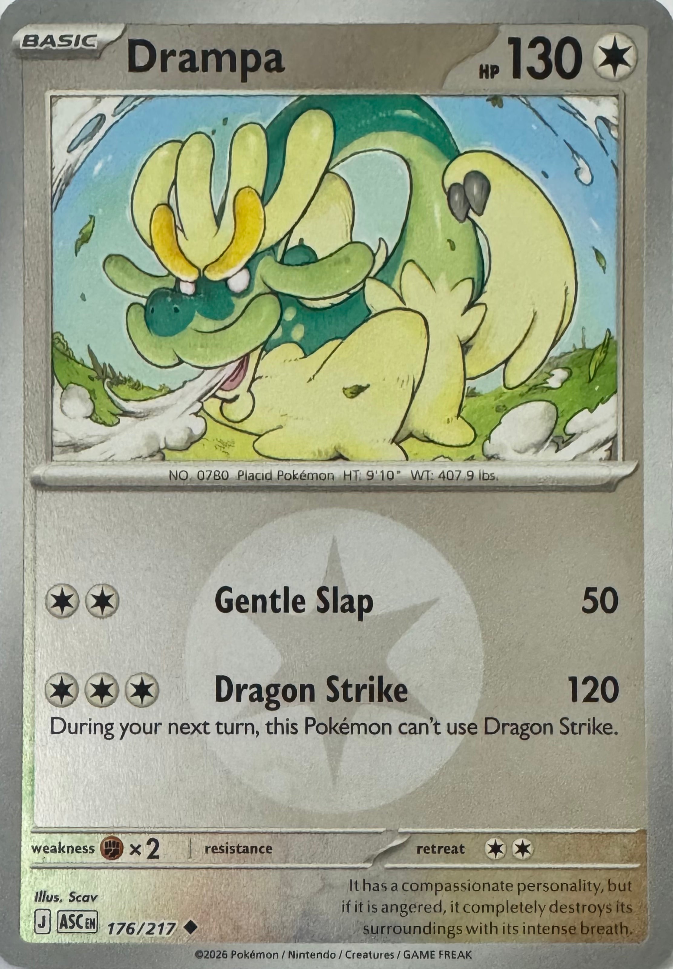 Pokemon Tcg Drampa 176/217 (Energy Symbol)