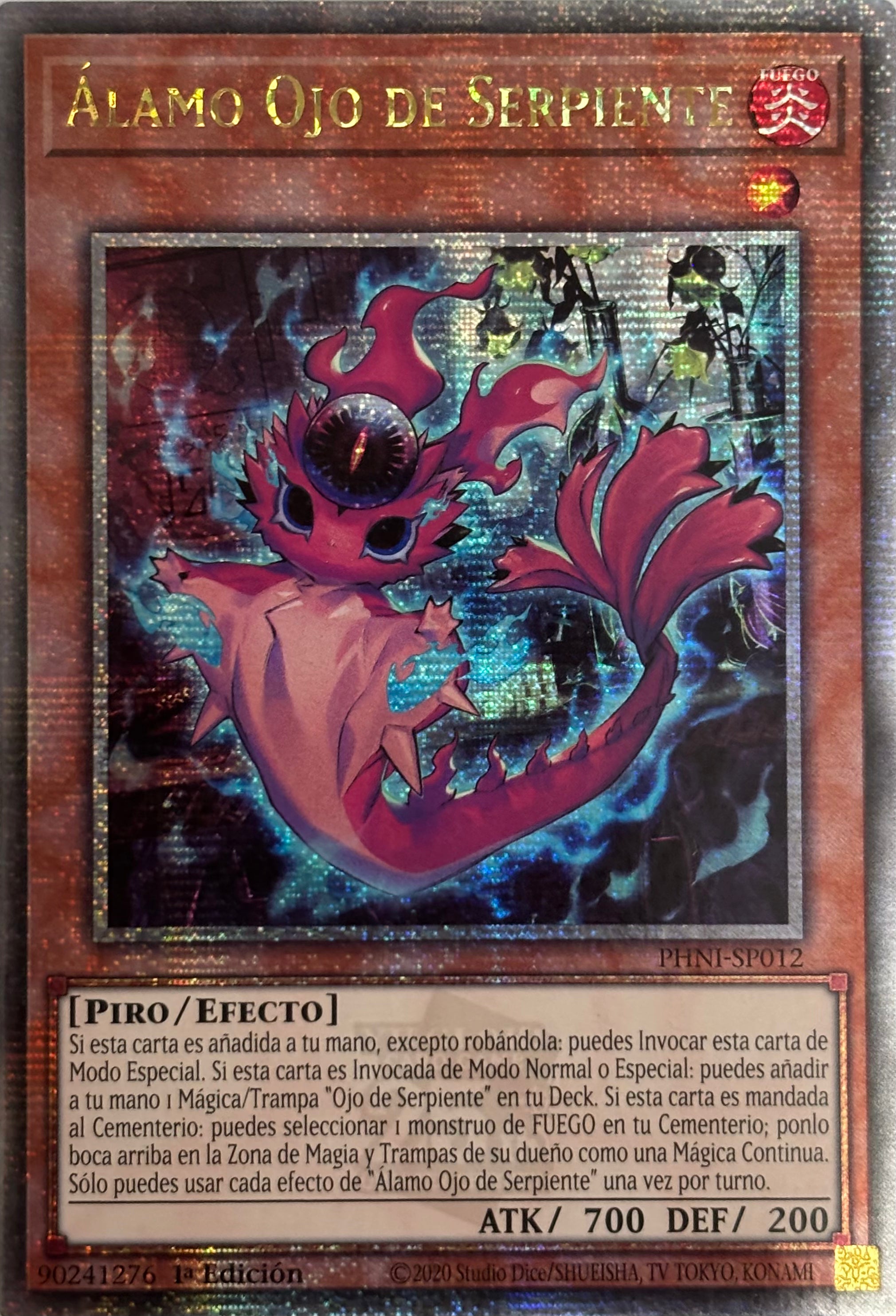 Yugioh! Alamo Ojo de Serpiente PHNI-SP012 1ra Edición Quarter