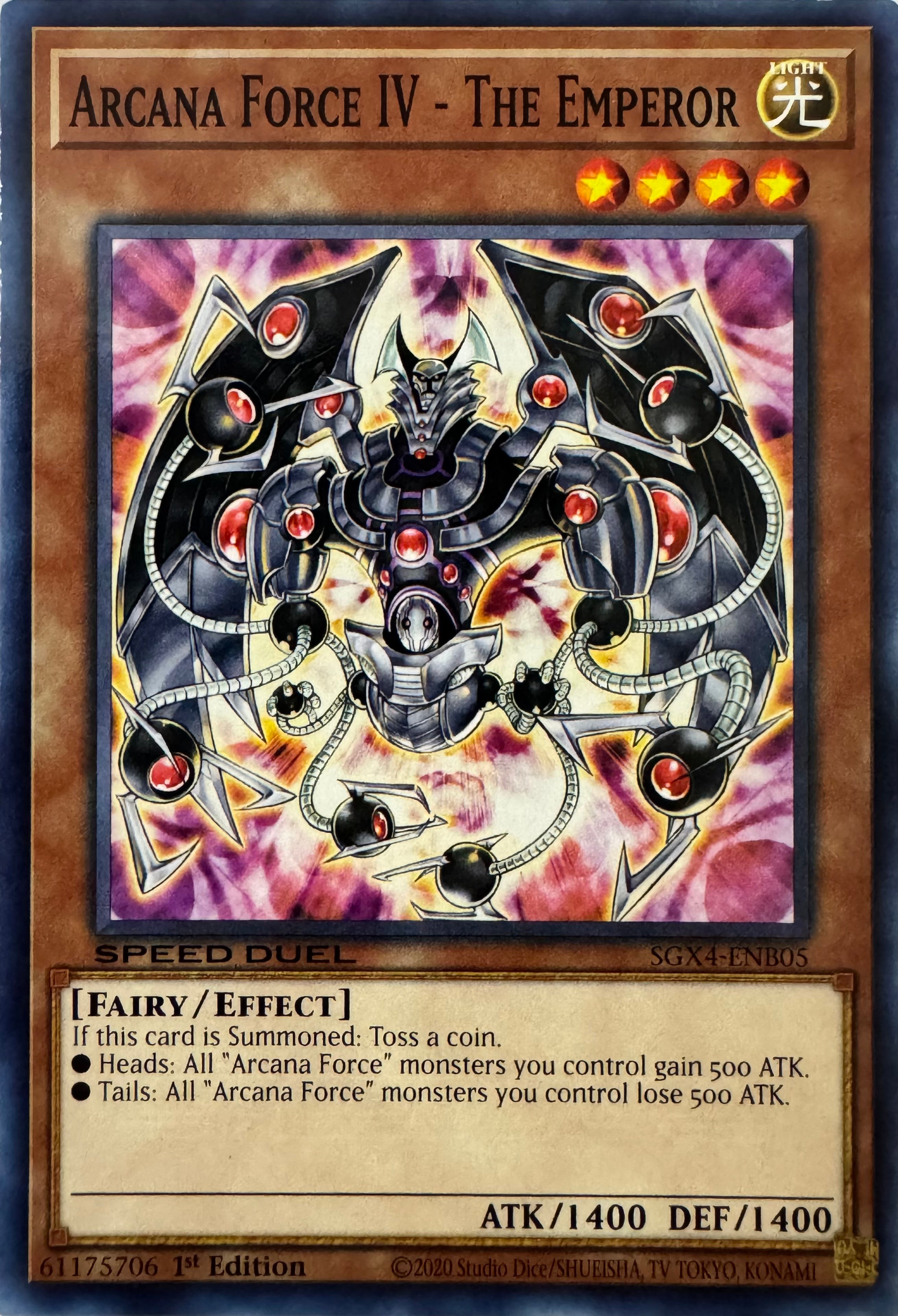 Yugioh! Arcana Force IV - The Emperor Sgx4-enb05 Speed Duel 1st Edition
