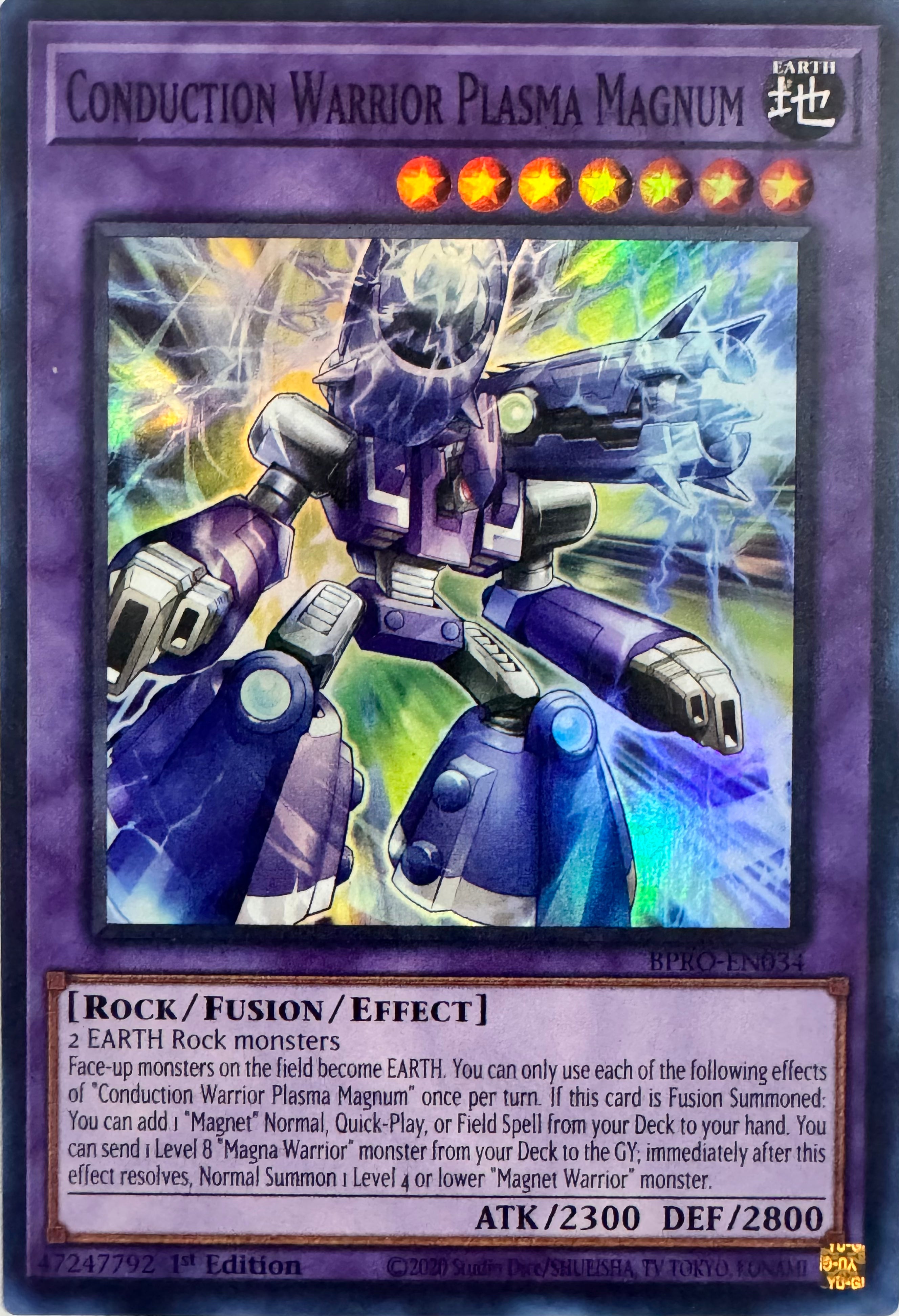 Yugioh! Conduction Warrior Plasma Magnum Bpro-en034 1st Edition Super