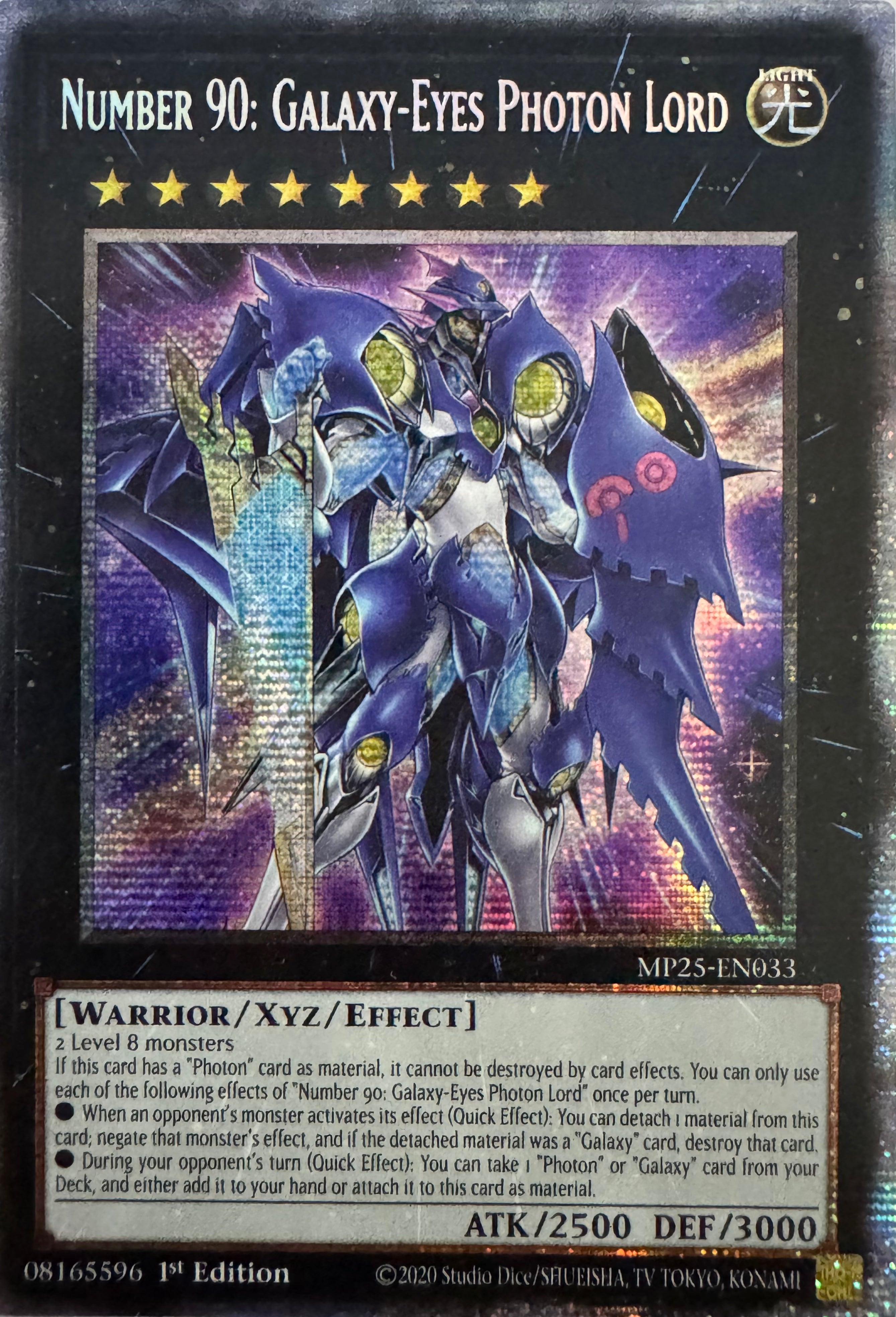 Yugioh! Number 90: Galaxy-Eyes Photon Lord Mp25-en033 1st Edition Starlight