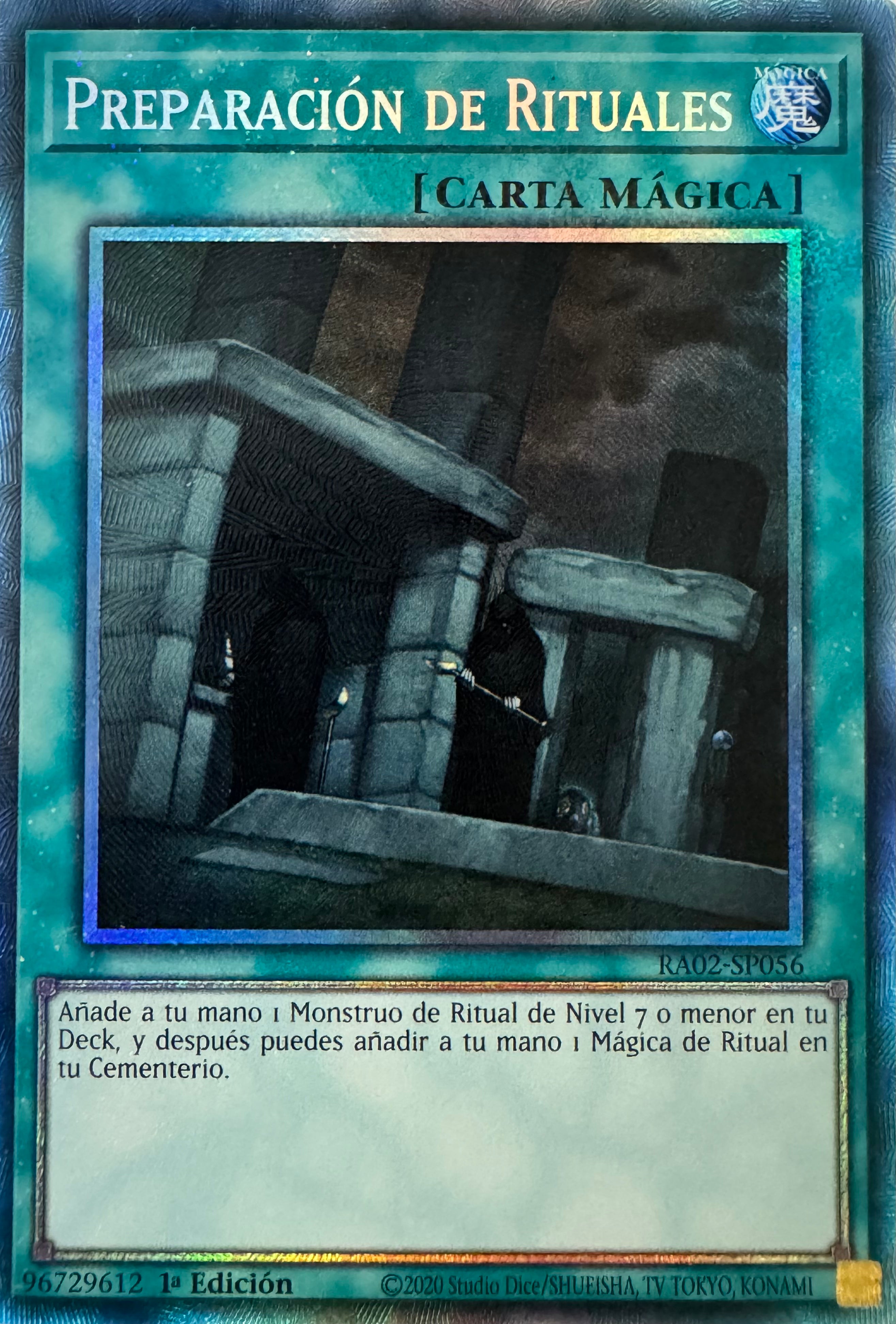 Yugioh! Preparación De Rituales Ra02-sp056 1a Edición Collector