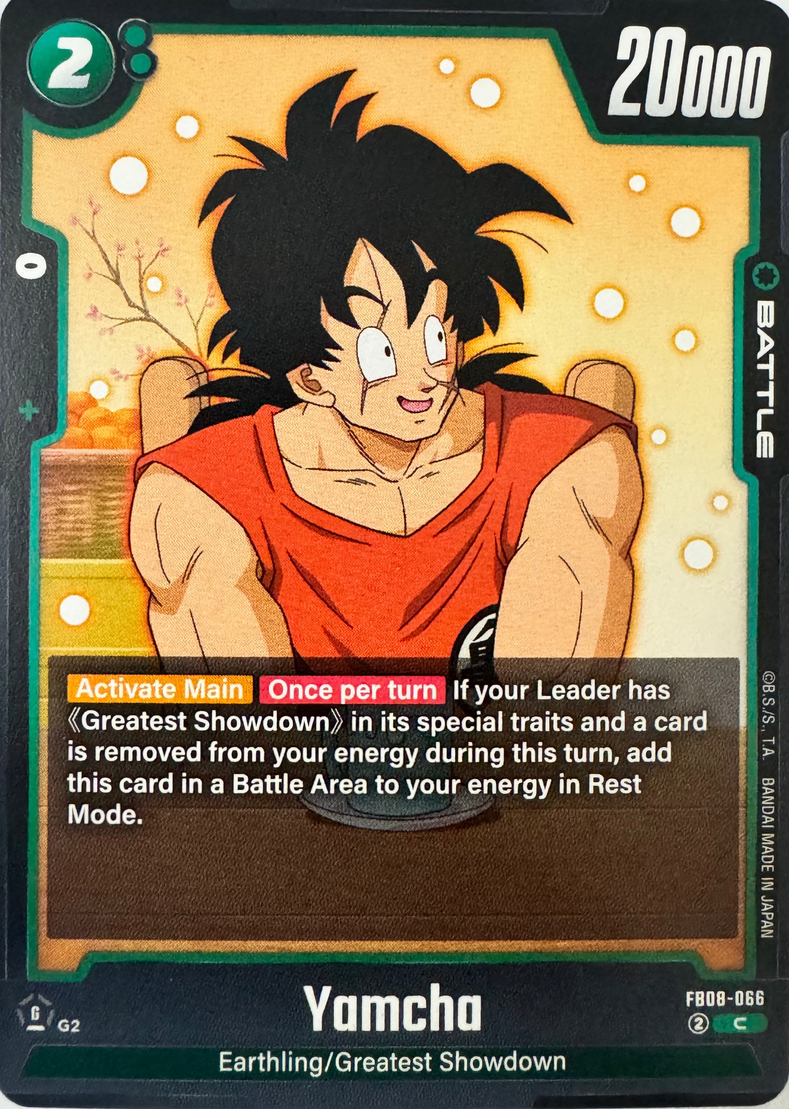 Dragon Ball Tcg Yamcha Fb08-066