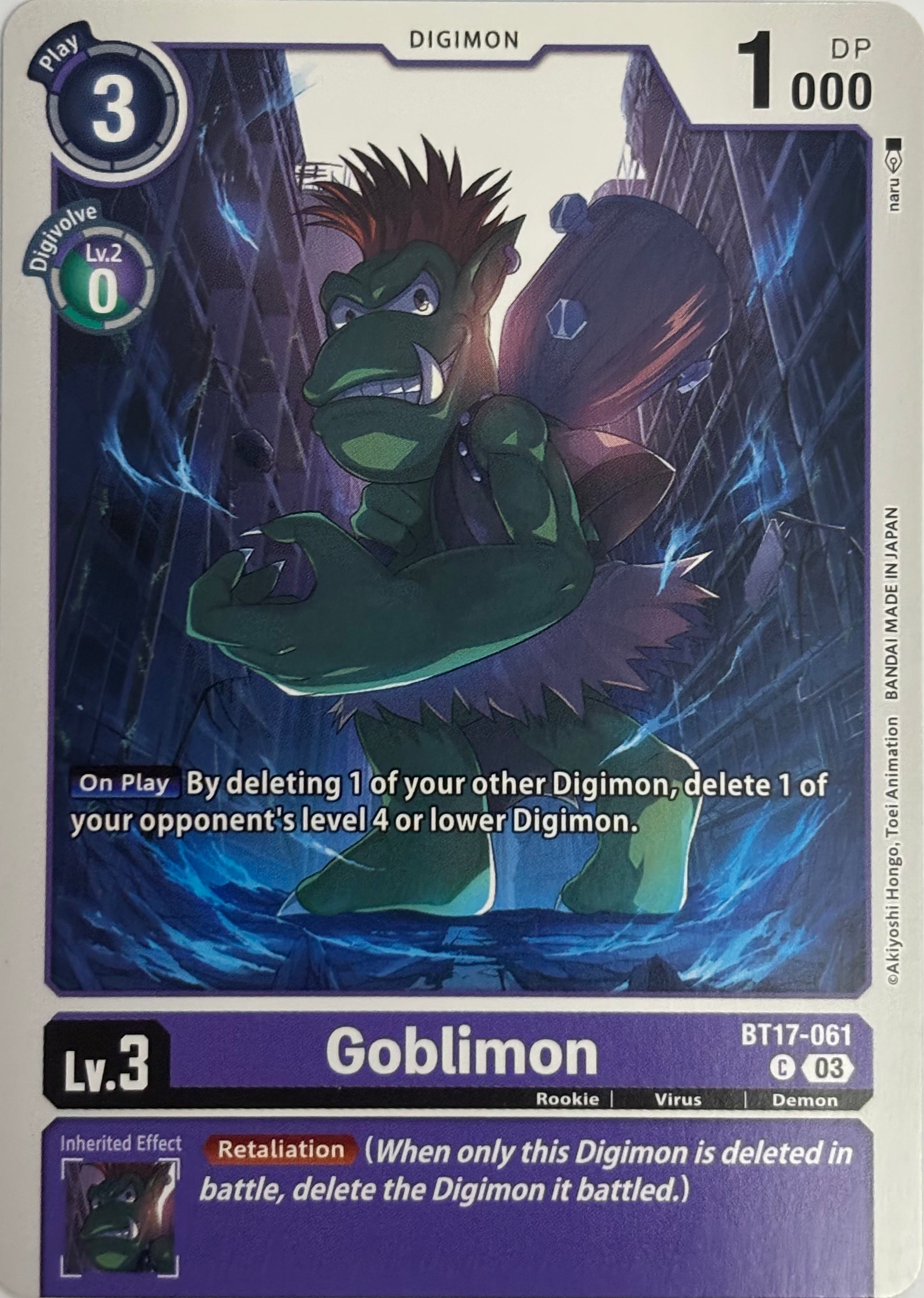 Digimon Tcg Goblimon BT17-061