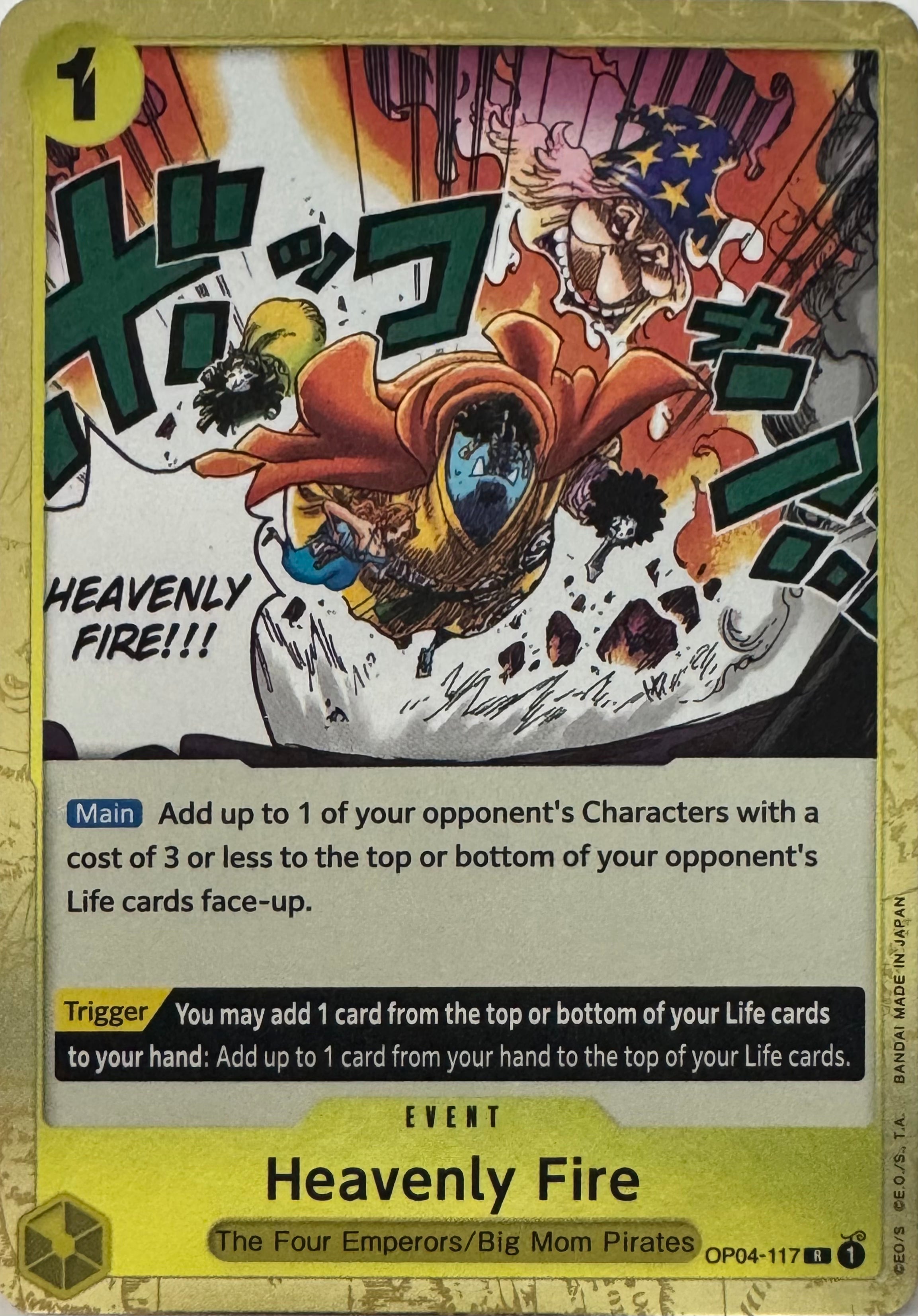 One Piece Tcg Heavenly Fire Op04-117 Foil