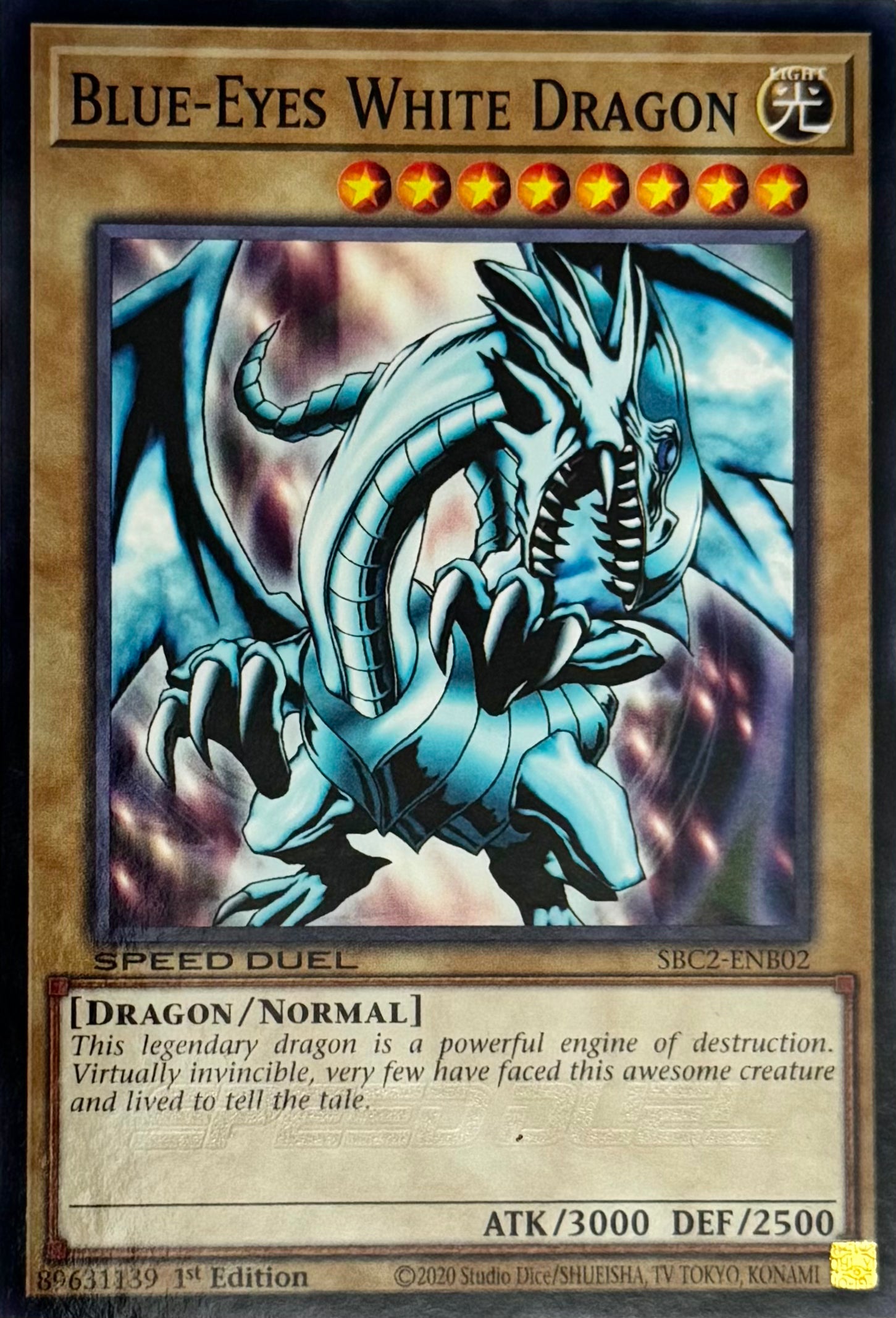 Yugioh! Blue-Eyes White Dragon Sbc2-enb02 Speed Duel 1st Edition