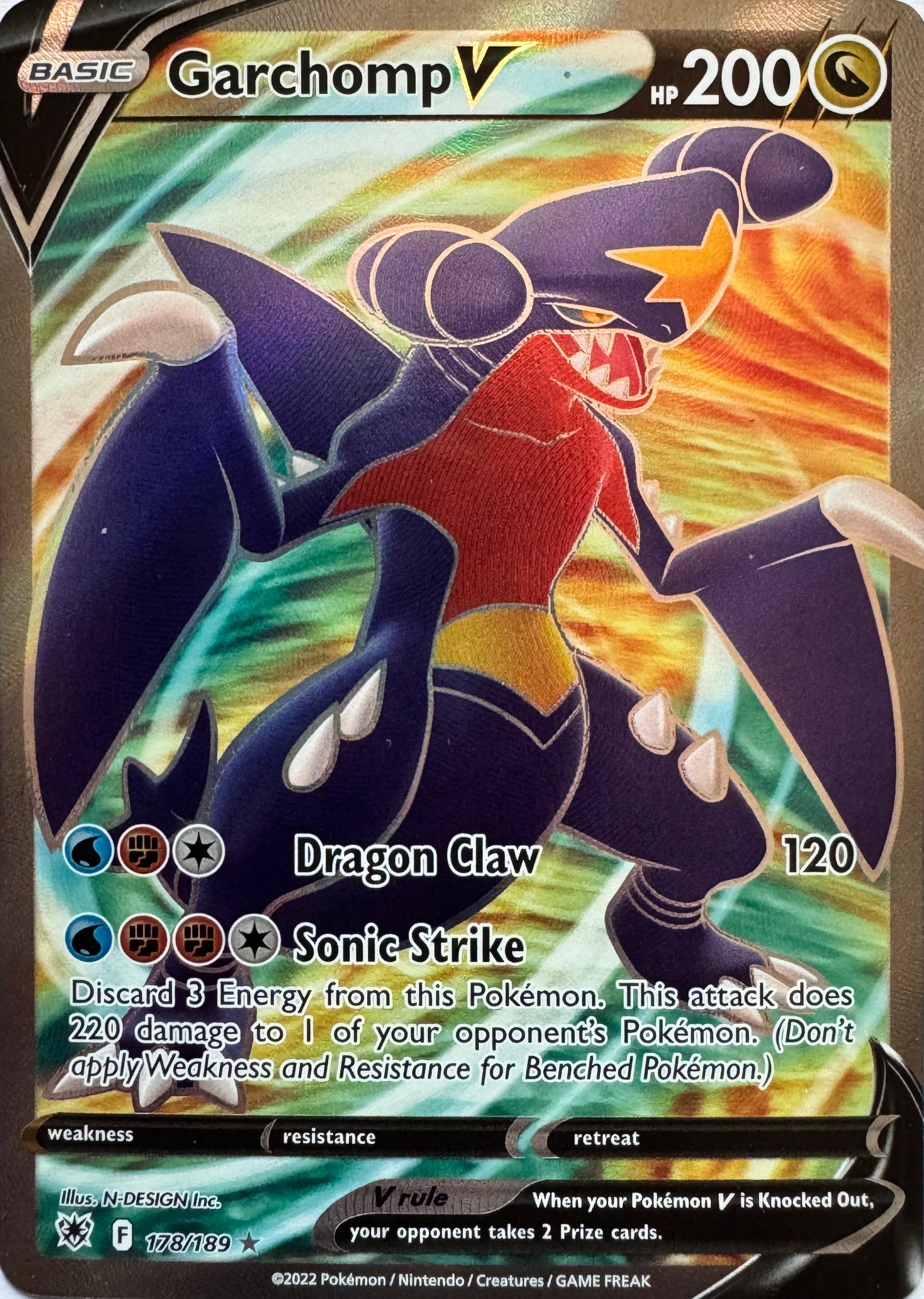 Pokemon Tcg Garchomp V 178/189