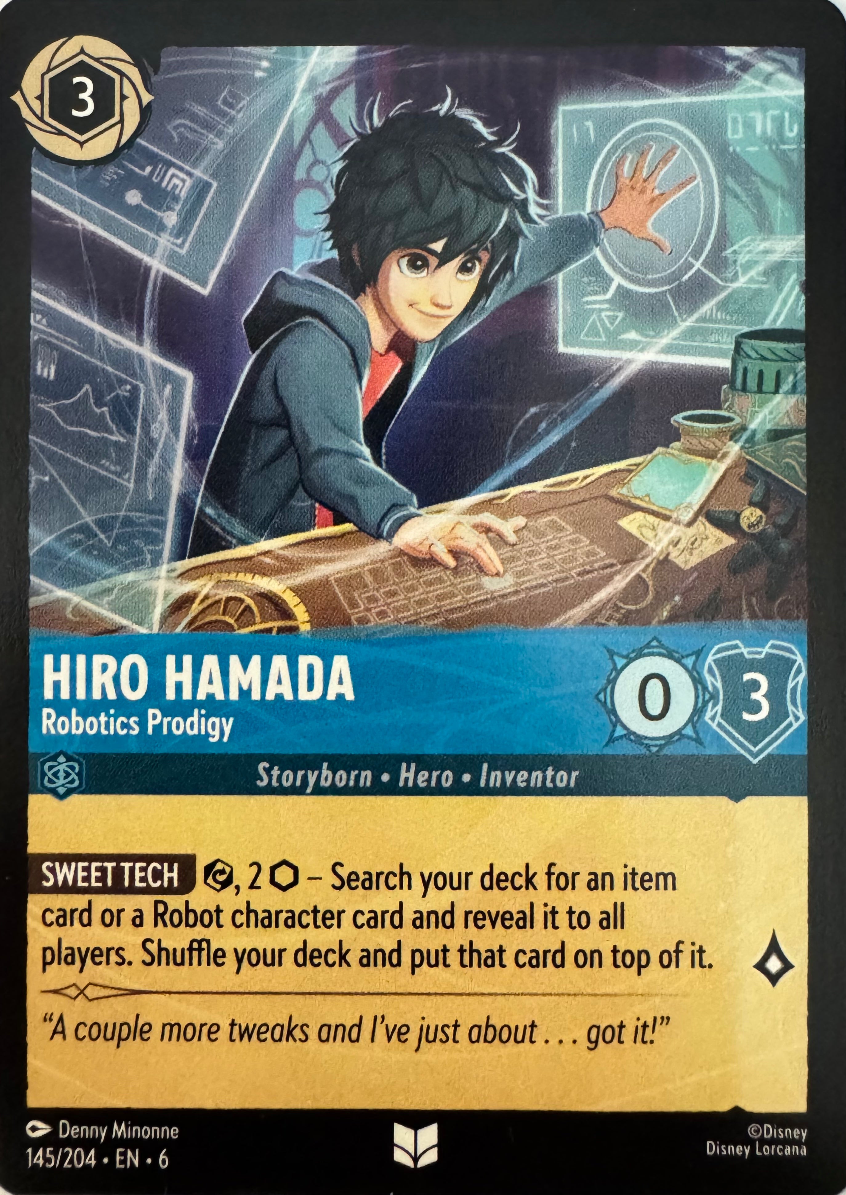 Disney Lorcana Hiro Hamada 145/204