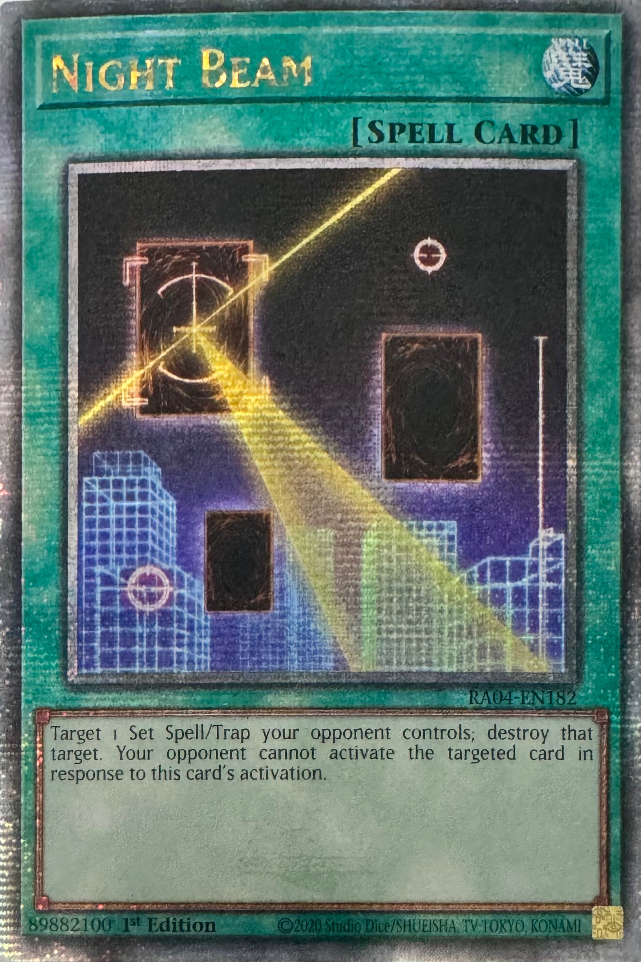 Yugioh! Night Beam Ra04-en182 1st Edition Quarter