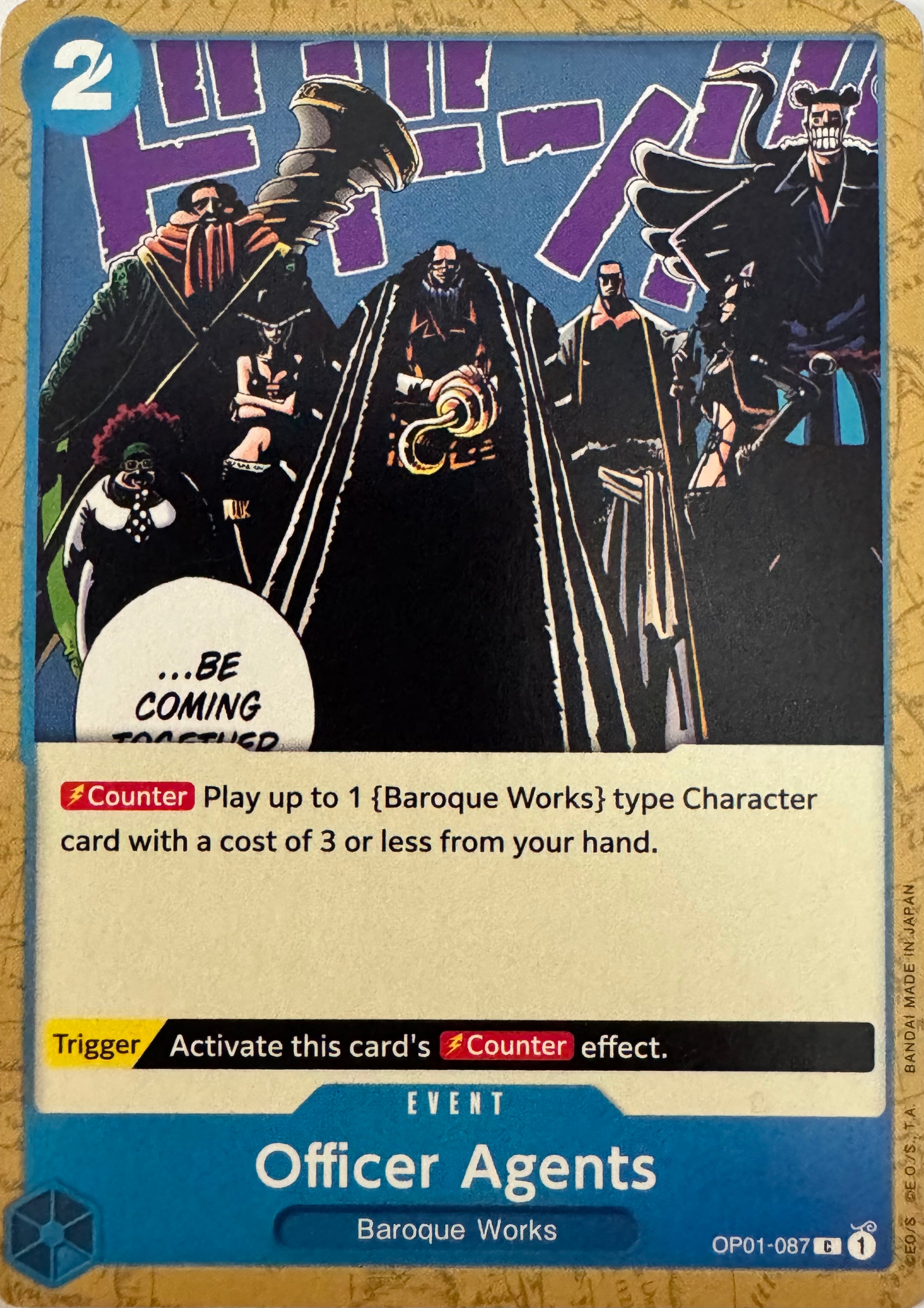 One Piece Tcg Officer Agents Op01-087