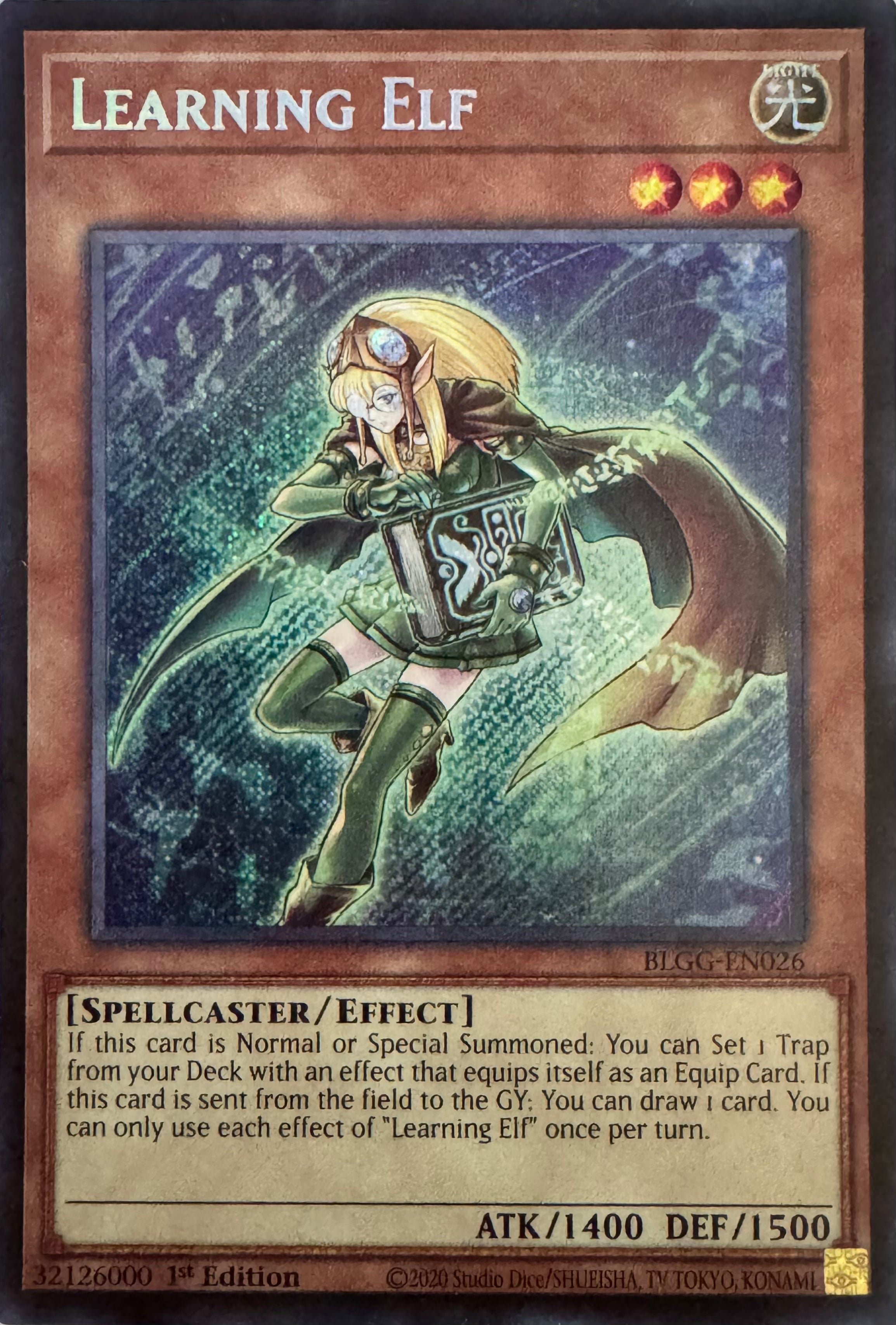 Yugioh! Learning Elf Blgg-en026 1st Edition Secret