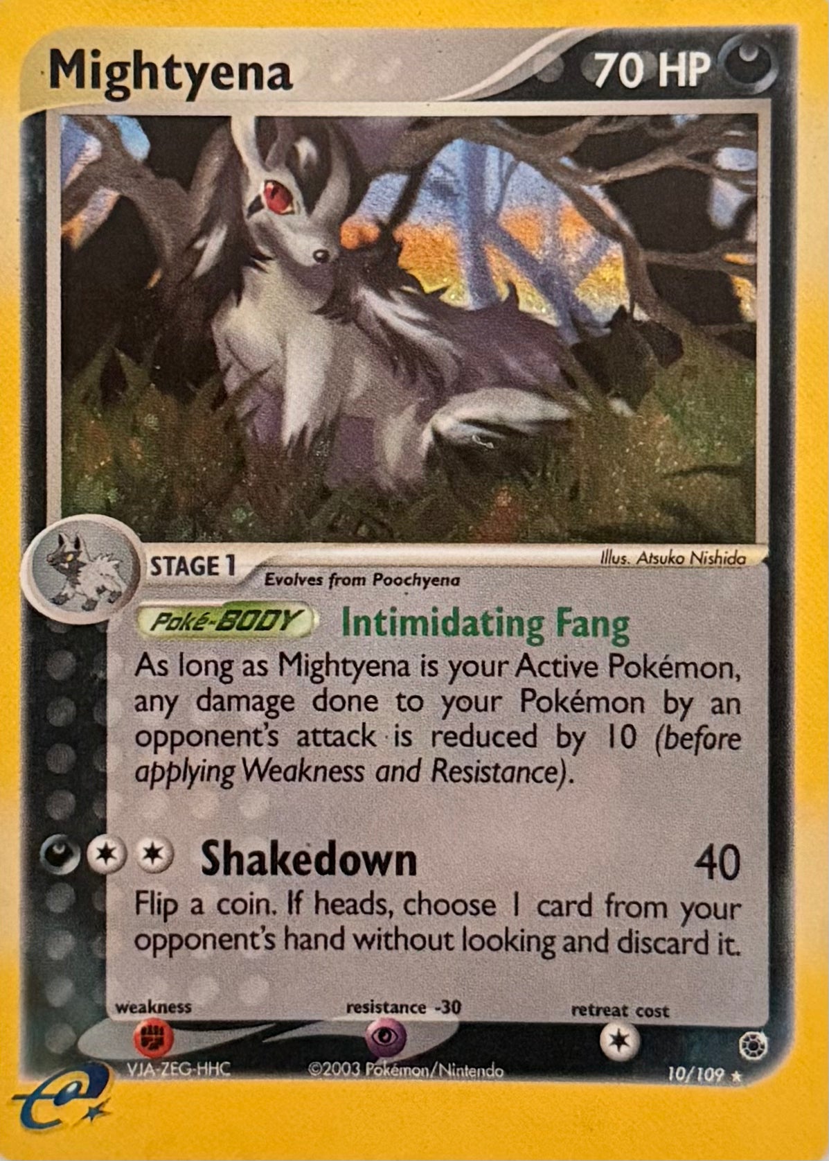 Pokemon Tcg Mightyena 10/109 Swirl