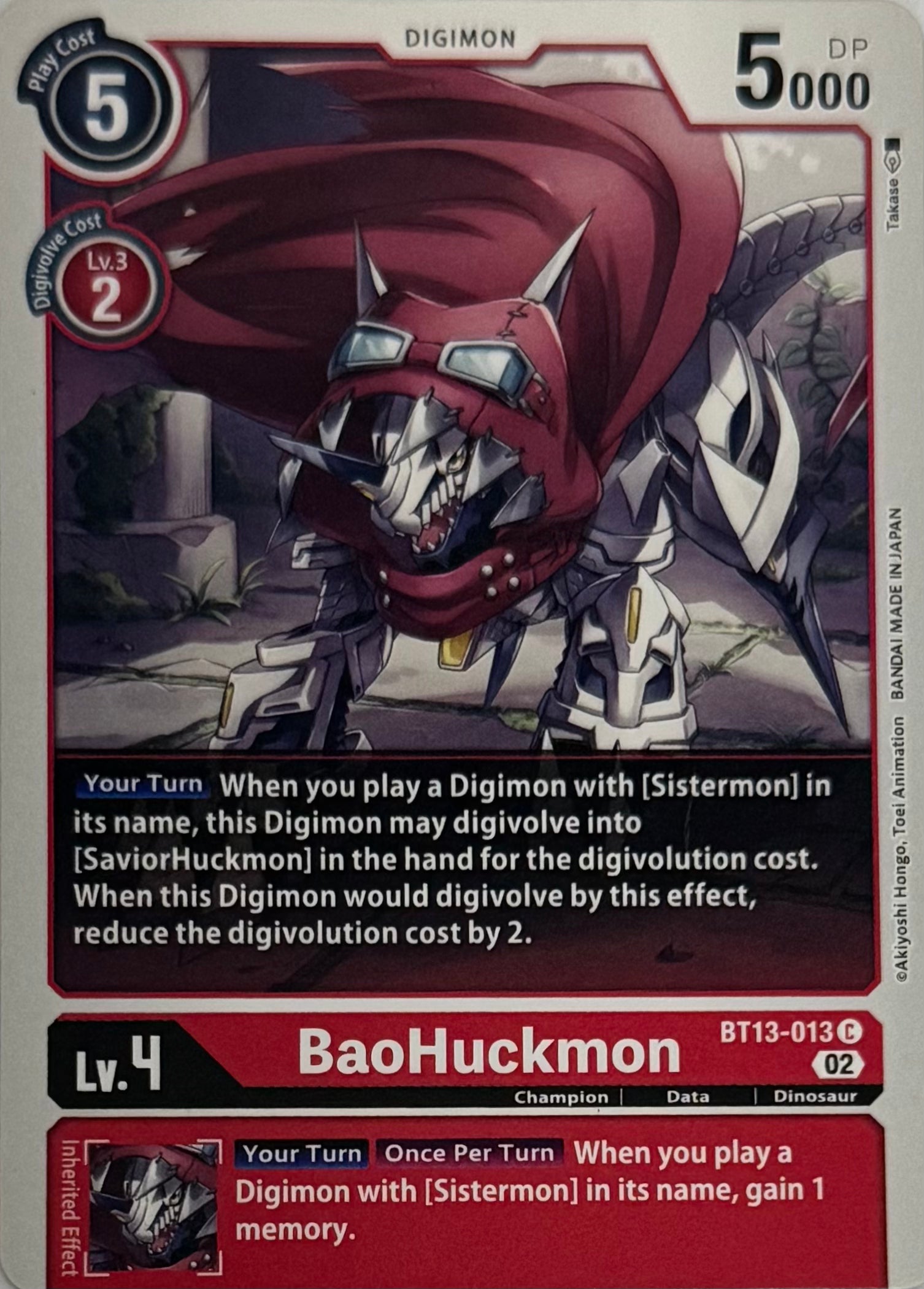 Digimon Tcg BaoHuckmon Bt13-013