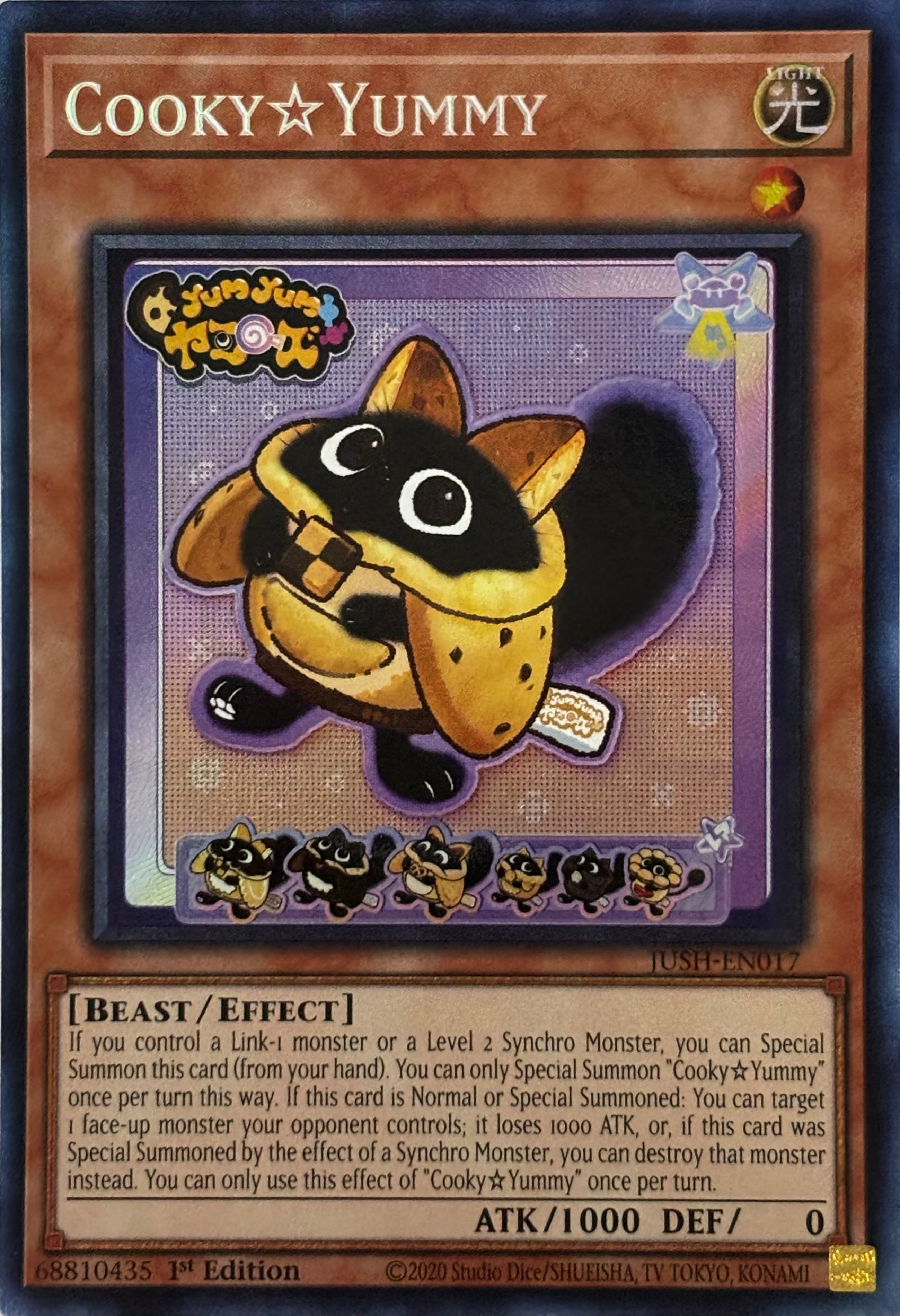 Yugioh! Cooky Yummy JUSH-EN017 1st Edition Collector