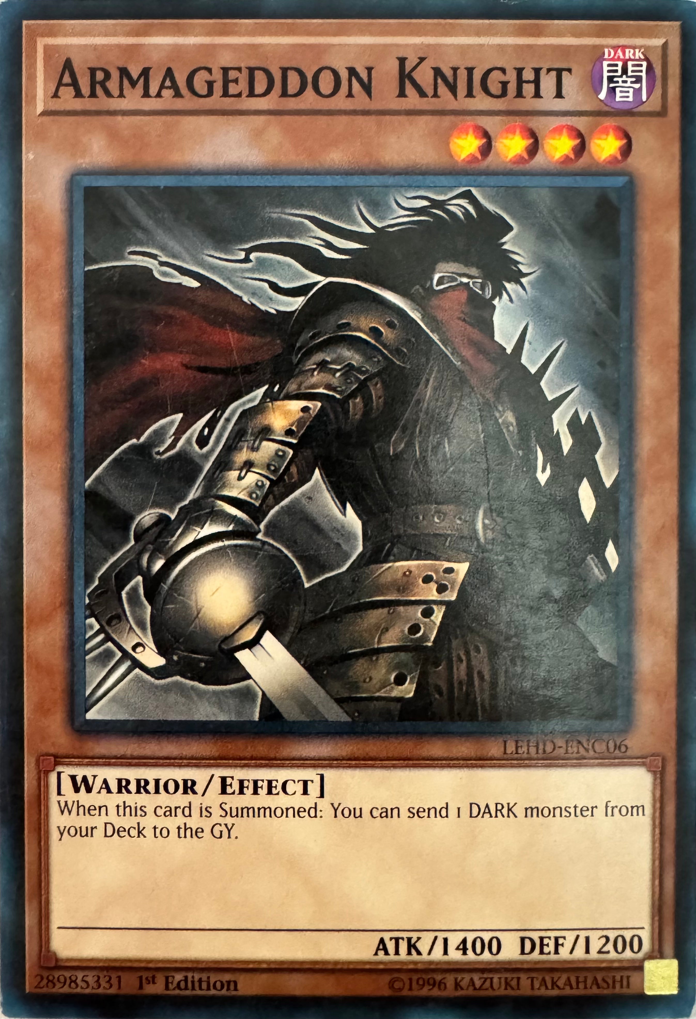 Yugioh! Armageddon Knight Lehd-enc06 1st Edition