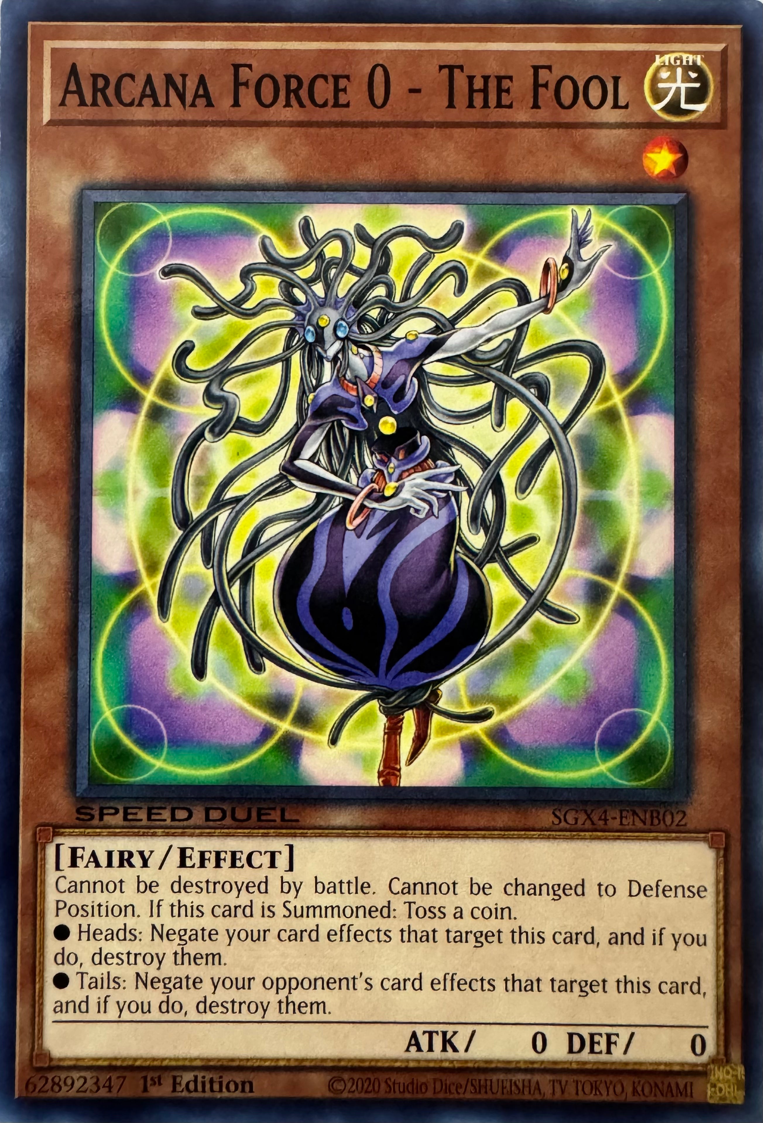 Yugioh! Arcana Force 0 - The Fool Sgx4-enb02 Speed Duel 1st Edition