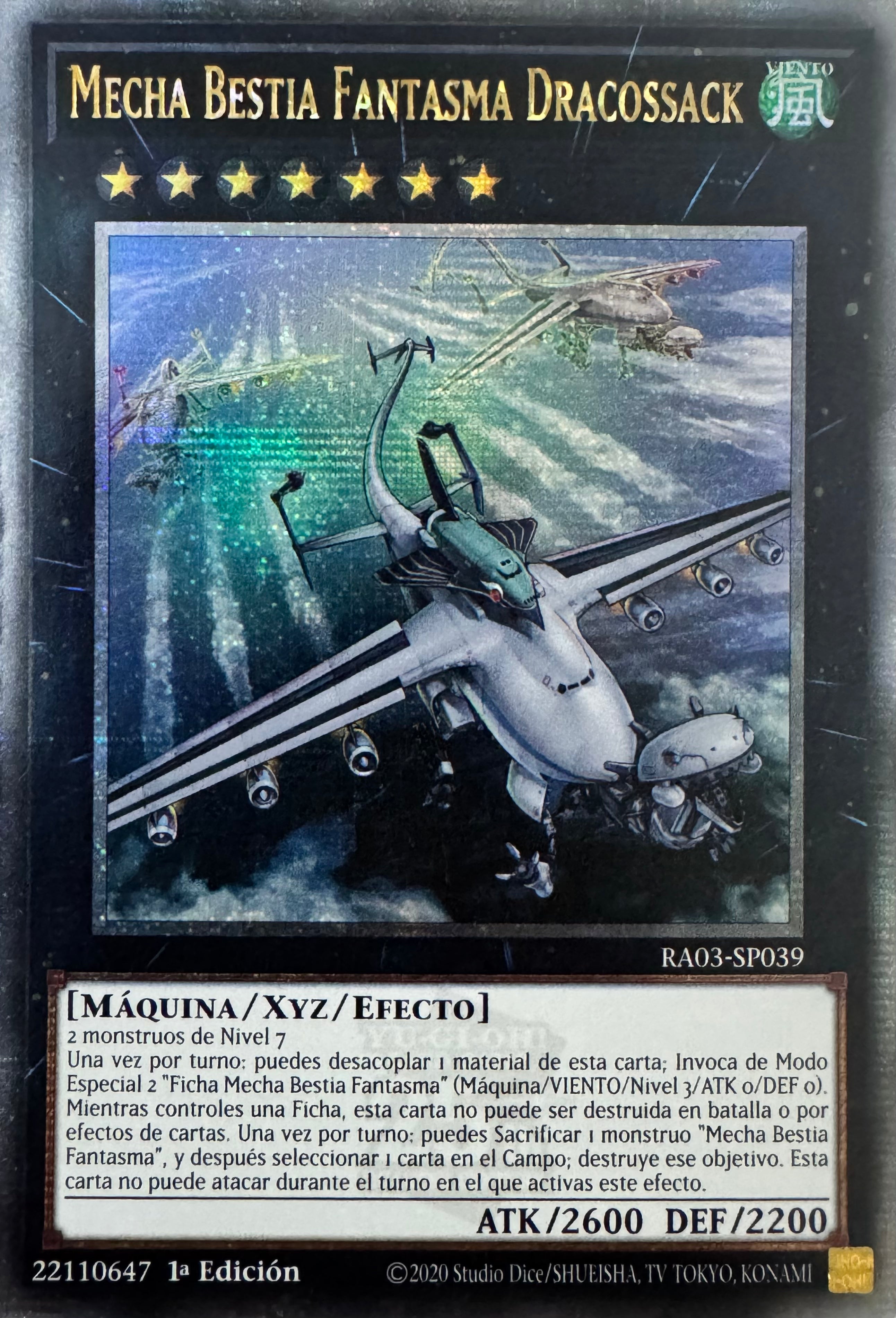 Yugioh! Mecha Bestia Fantasma Dracossack Ra03-sp039 1a Edición Quarter