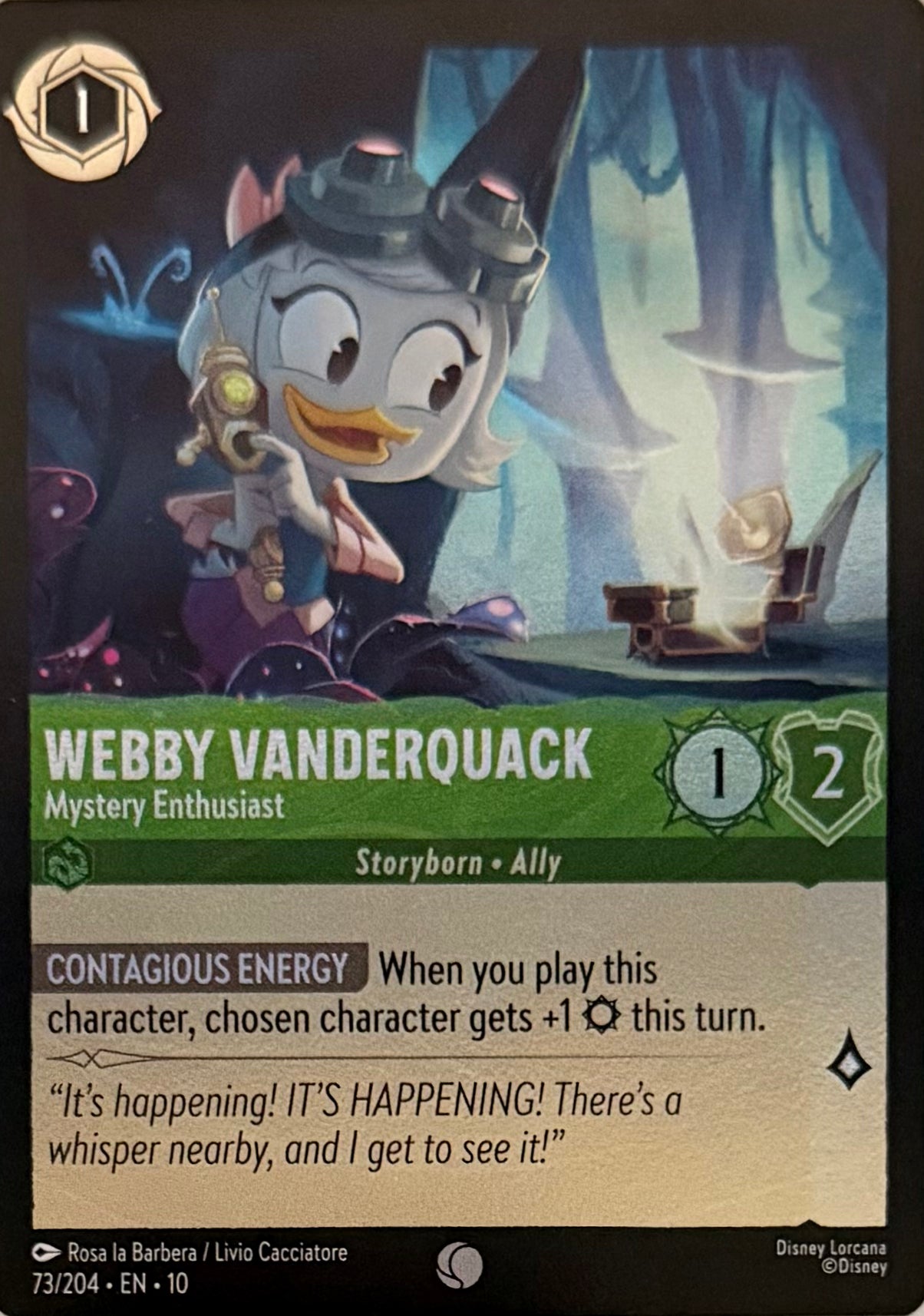 Disney Lorcana Webby Vanderquack 73/204 Foil