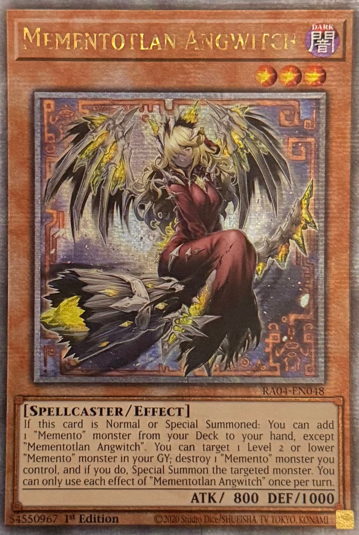 Yugioh! Mementotlan Angwitch RA04-EN048 Quarter Century