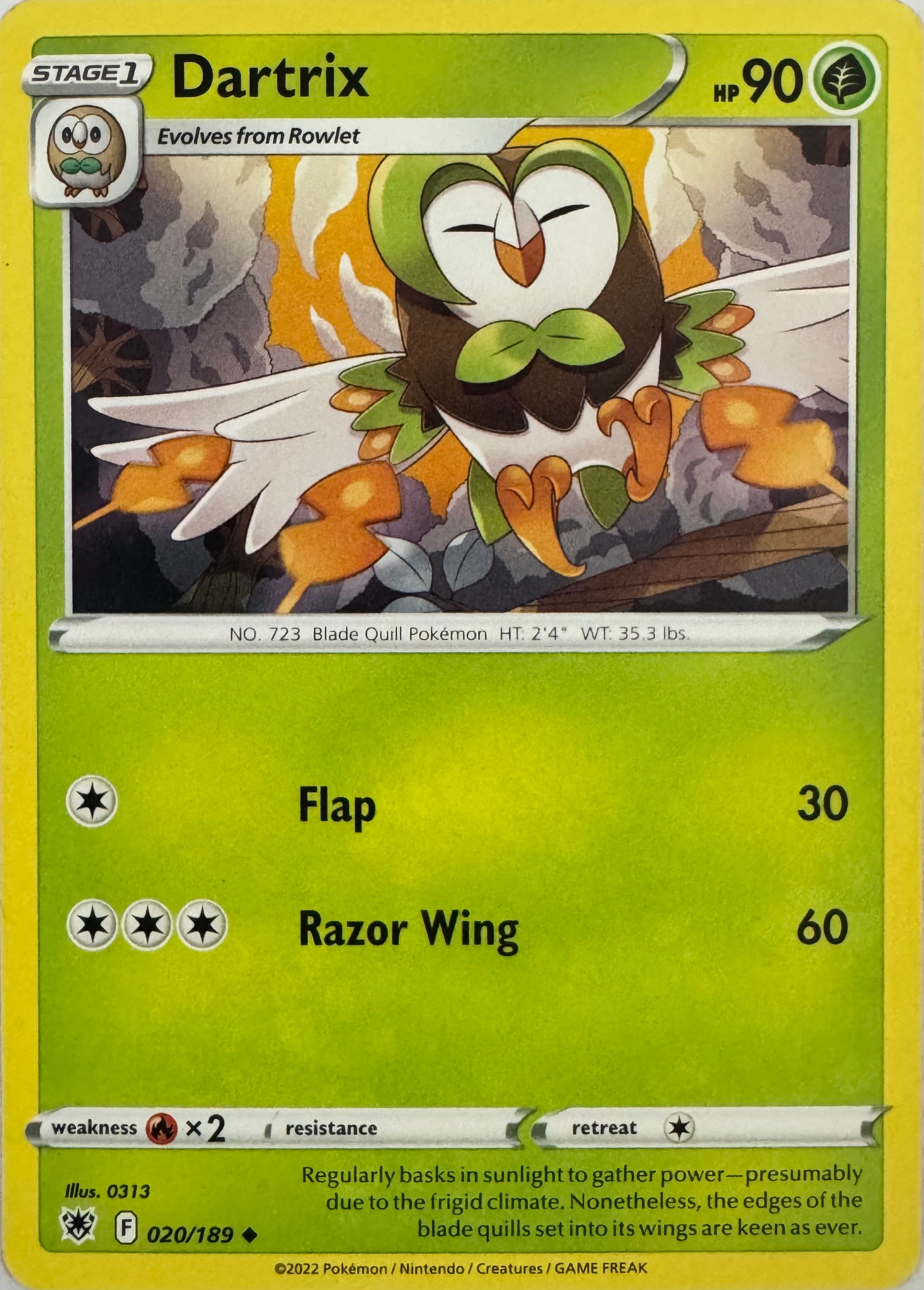 Pokemon Tcg Dartrix 020/189