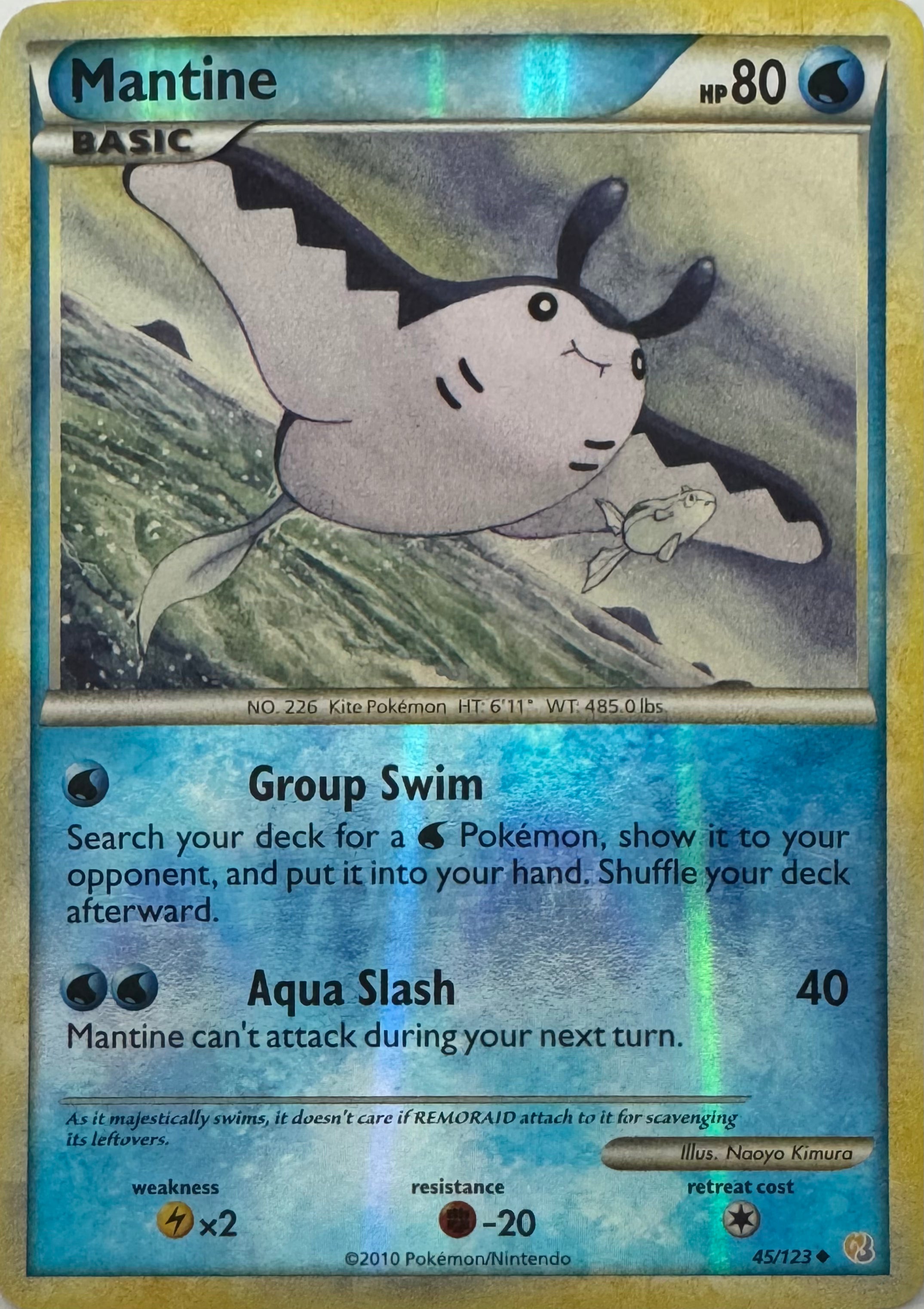 Pokemon Tcg Mantine 45/123 Reverse