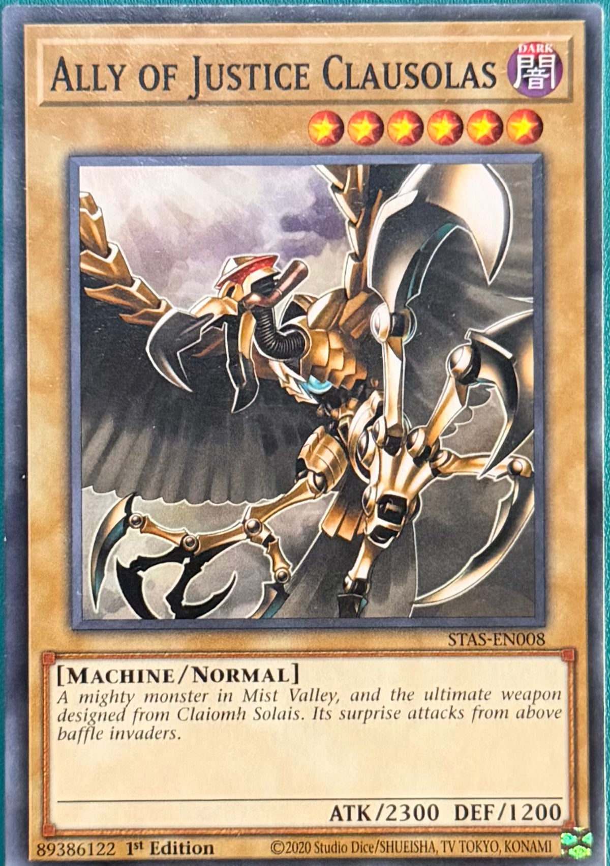 Yugioh! Ally Of Justice Clausolas STAS-EN008