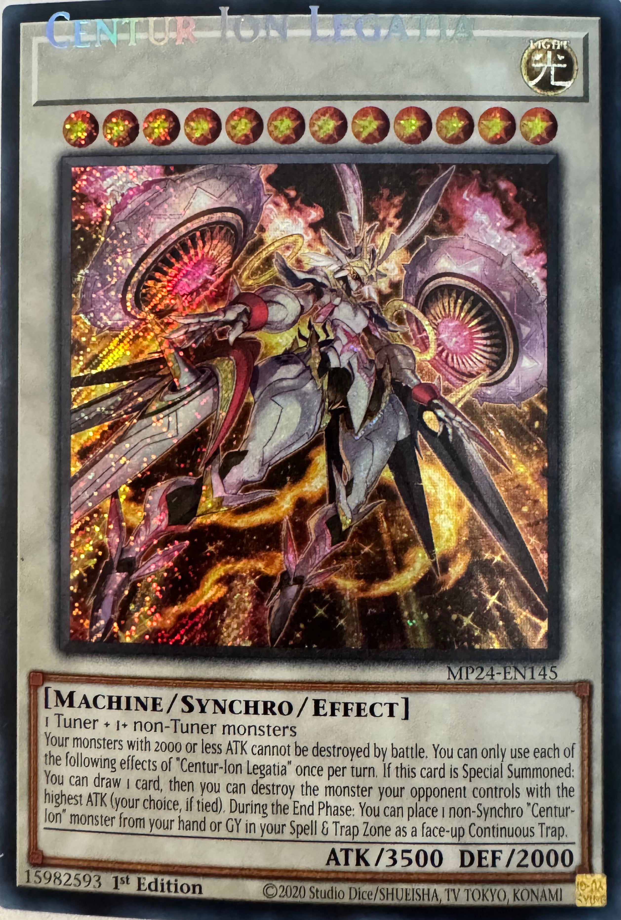 Yugioh! Centur-Ion Legatia MP24-EN145 1st Edition (Error de impresión letras arriba)