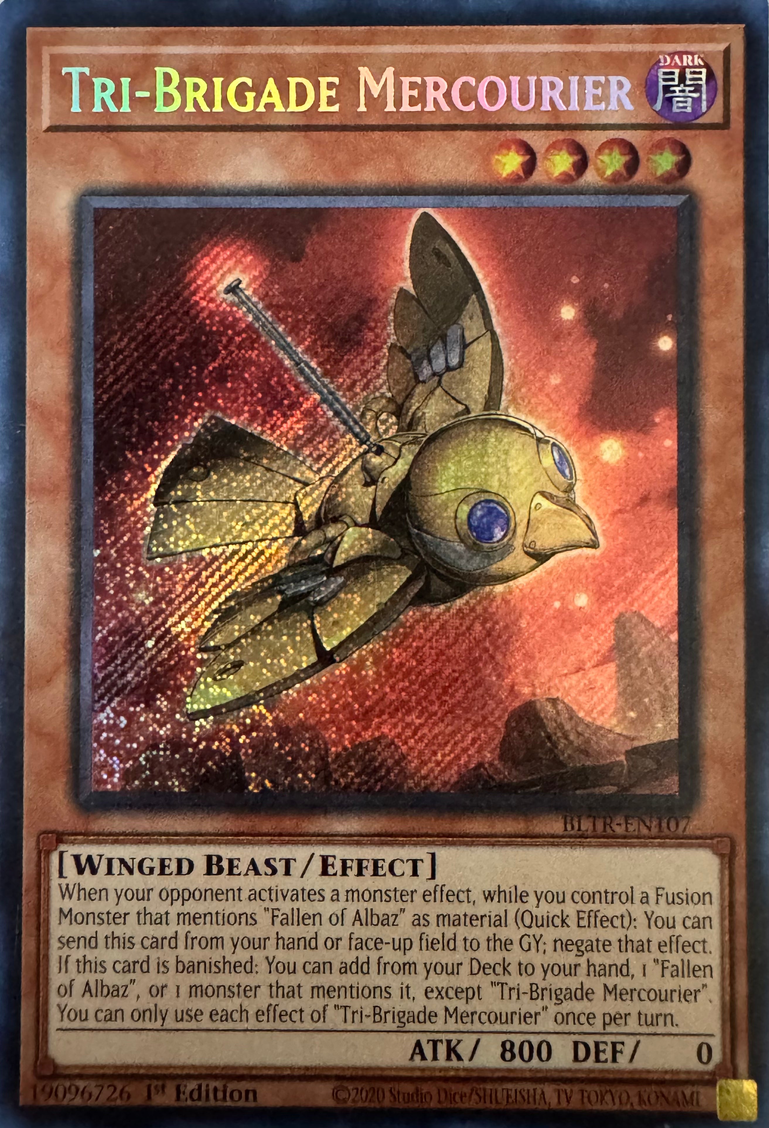 Yugioh! Tri-Brigade Mercourier Bltr-en107 1st Edition Secret