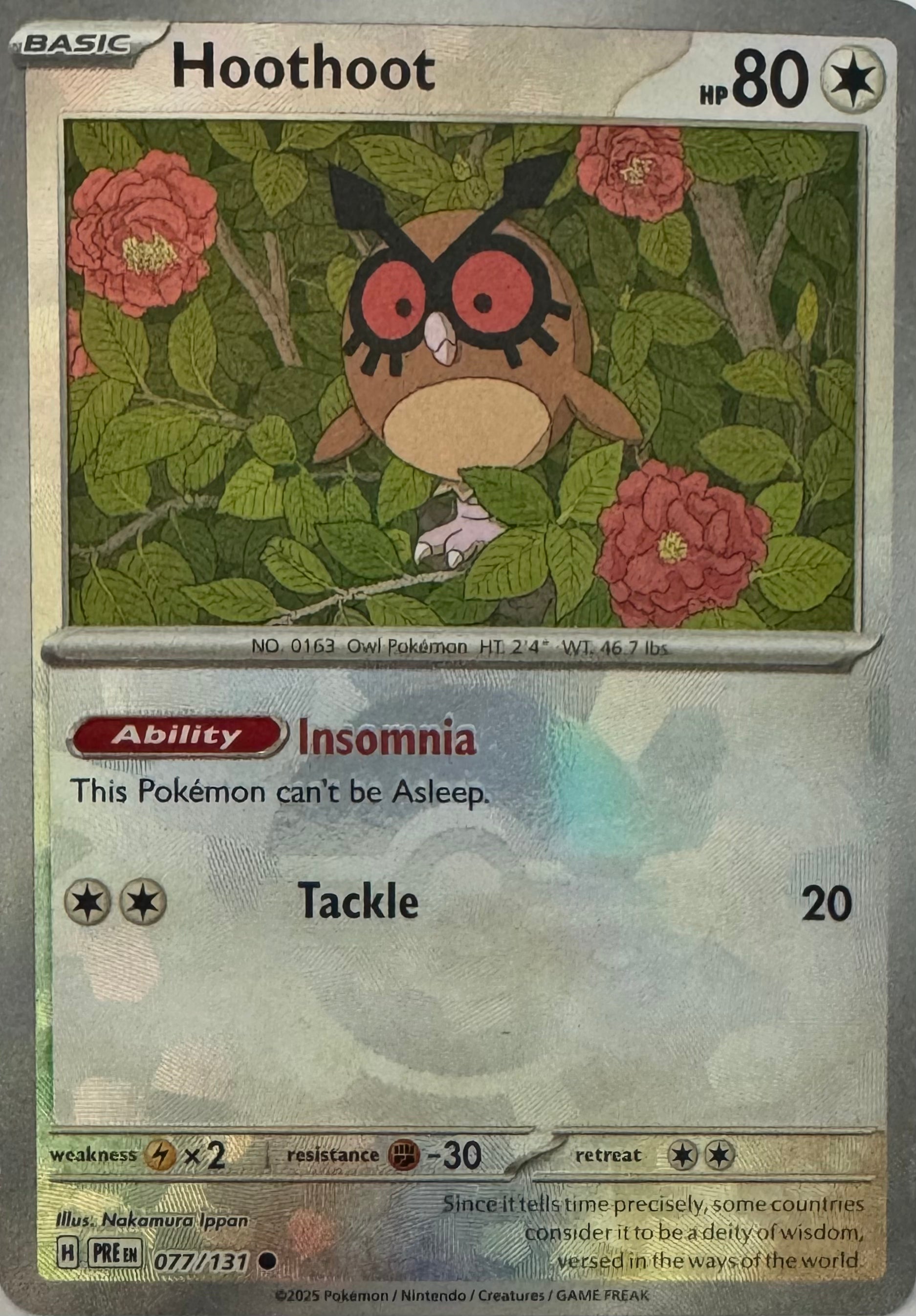 Pokemon Tcg Hoothoot 077/131 (Poke Ball)
