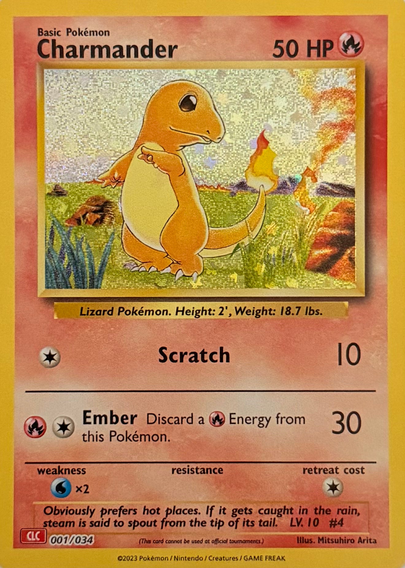Pokemon Tcg Charmander 001/034 Holo (Clc)