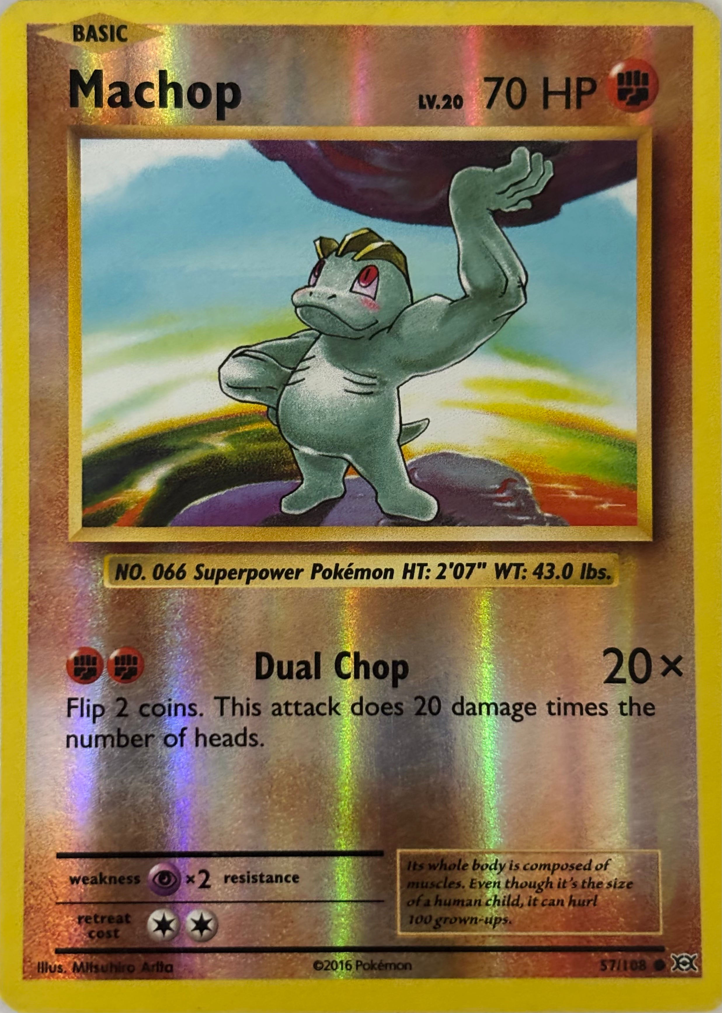 Pokemon Tcg Machop 57/108 Reverse