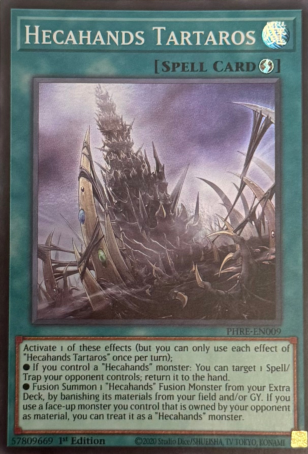 Yugioh! Hecahands Tartaros PHRE-EN009 Súper