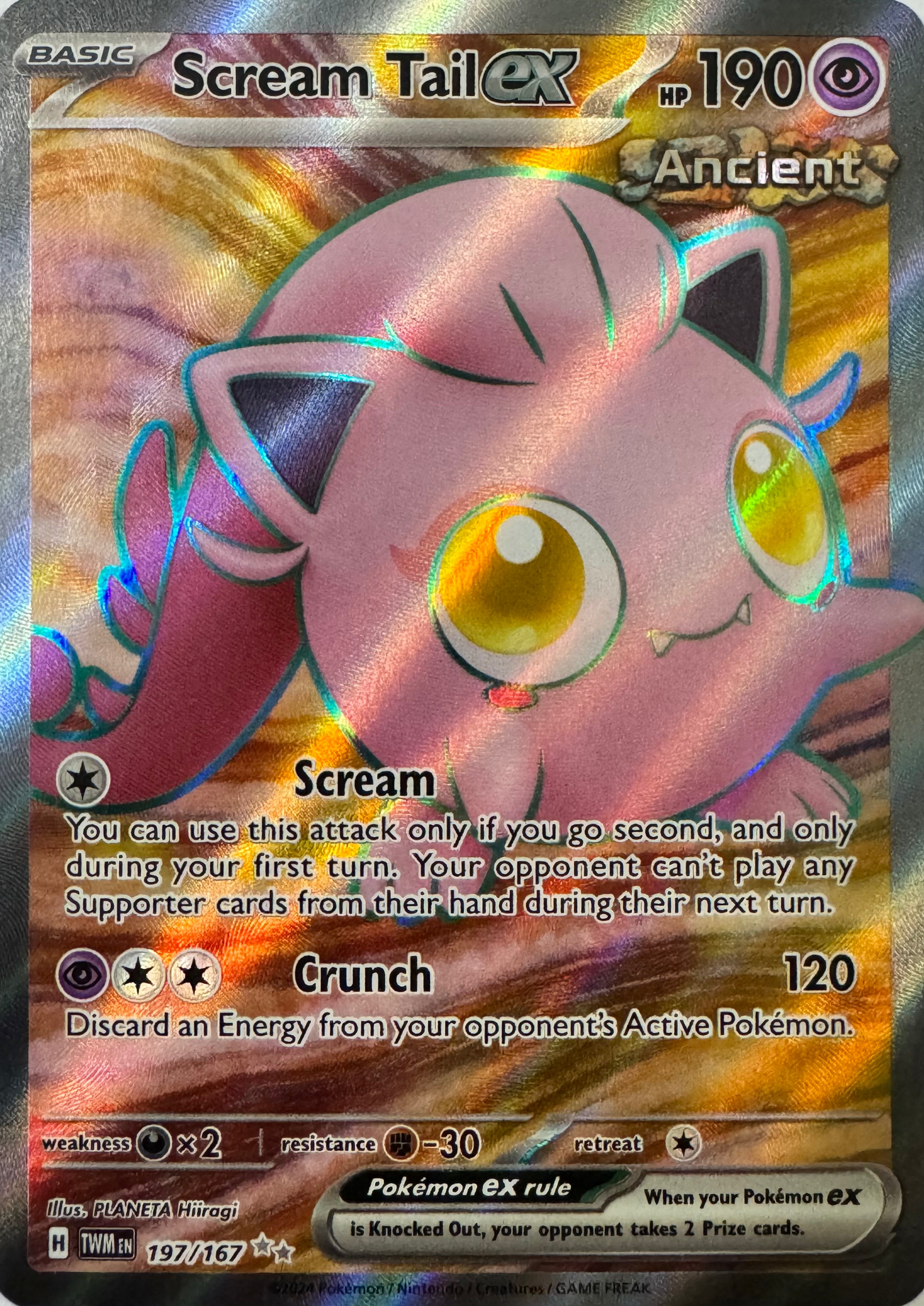 Pokémon Tcg Scream Tail Ex 197/167