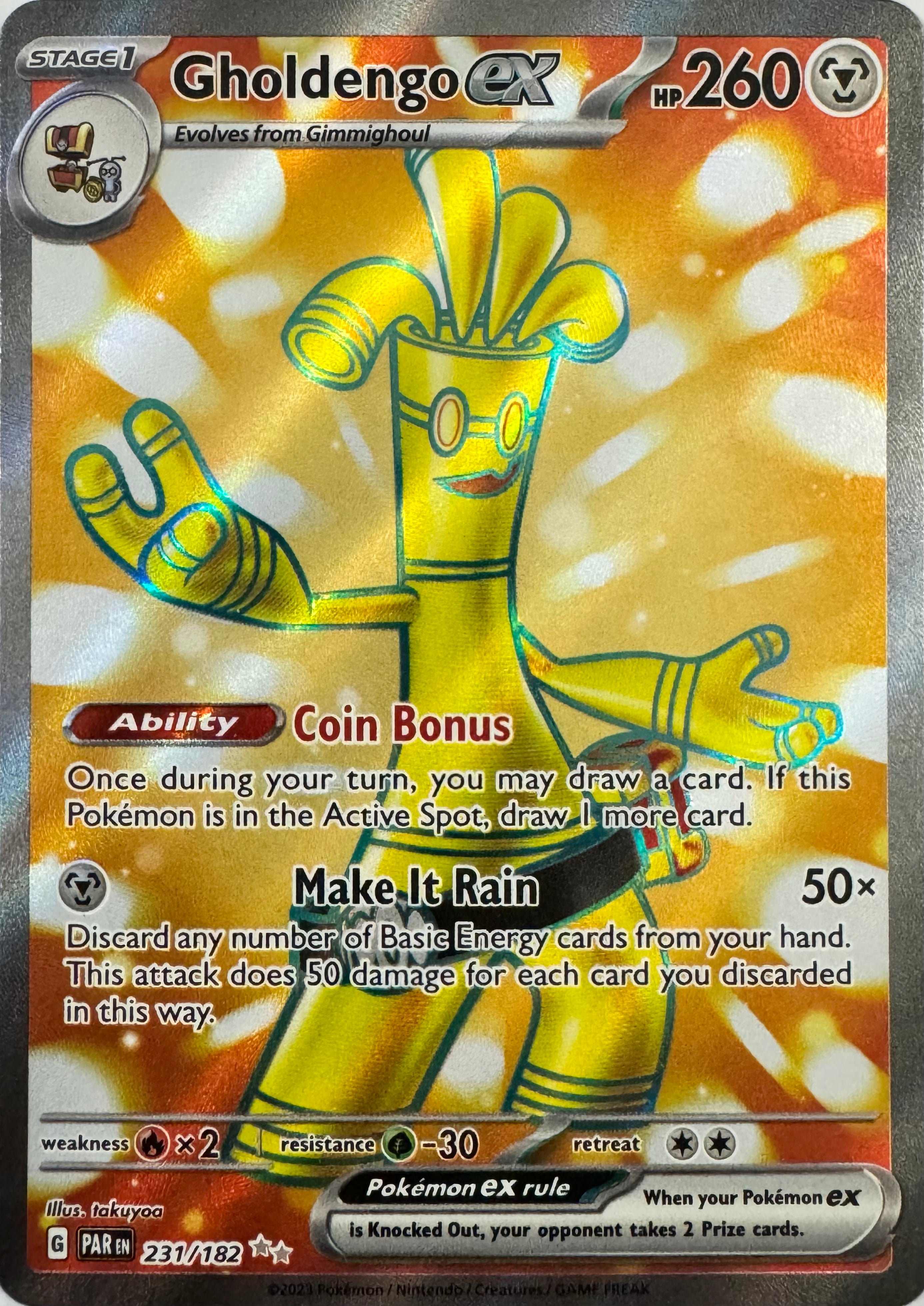 Pokemon Tcg Gholdengo Ex 231/182