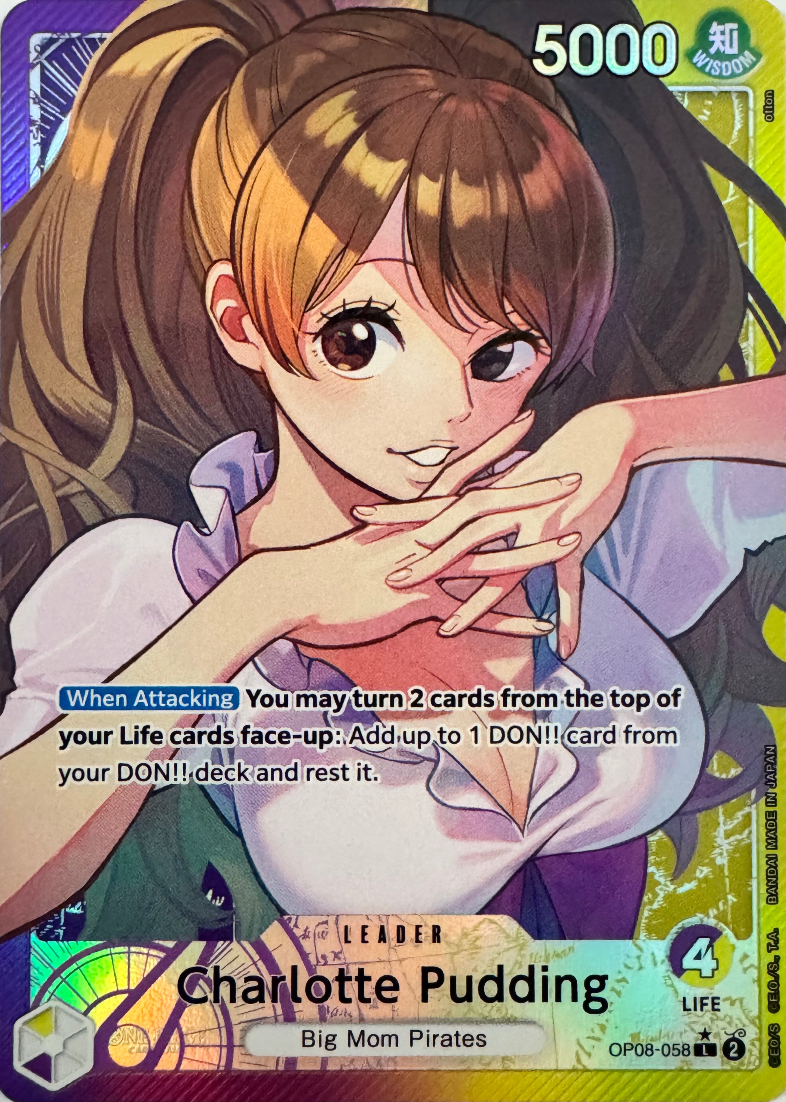 One Piece Tcg Charlotte Pudding Op08-058 Foil