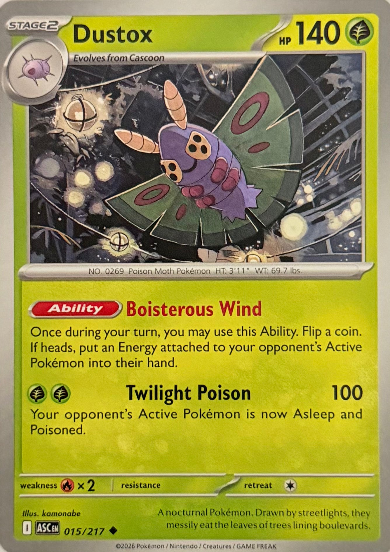 Pokemon Tcg Dustox 015/217