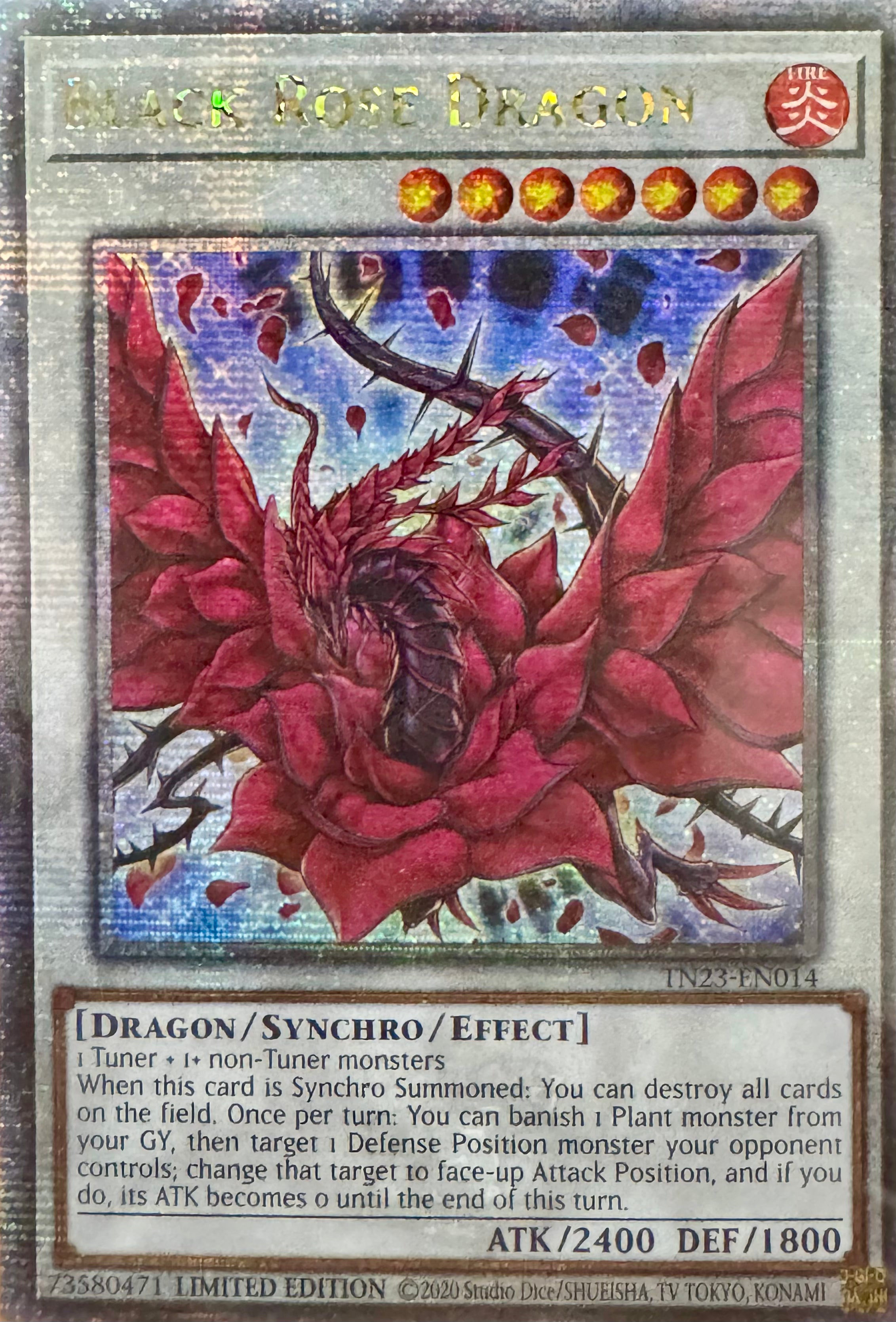 Yugioh! Black Rose Dragon Tn23-en014 Quarter Century