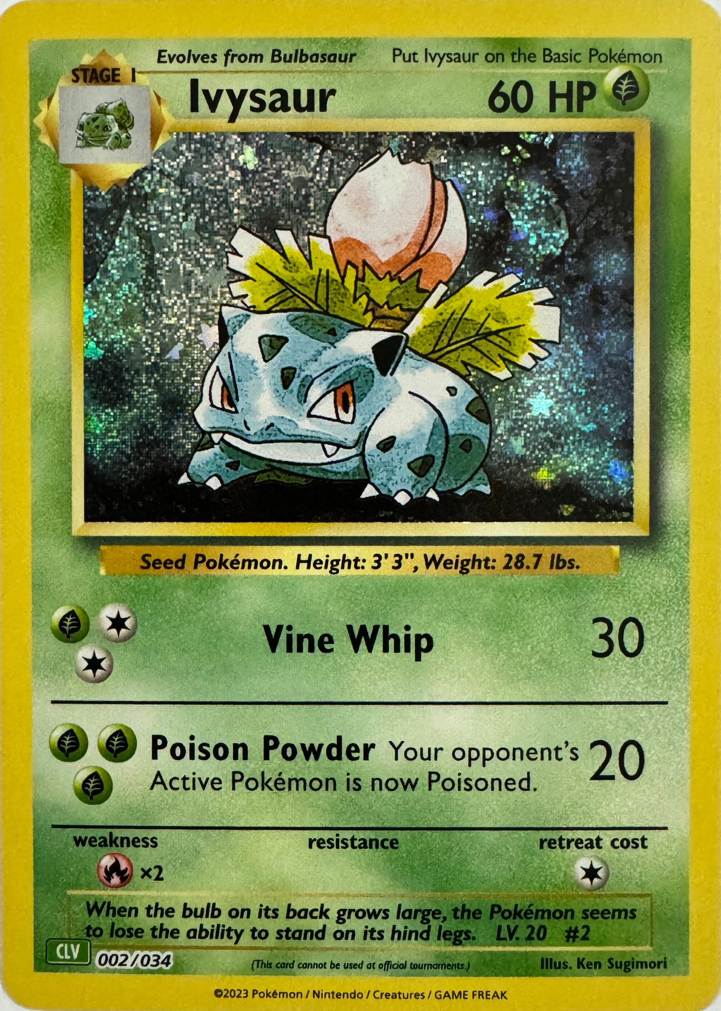 Pokemon Tcg Ivysaur 002/034 (CLV) Holo