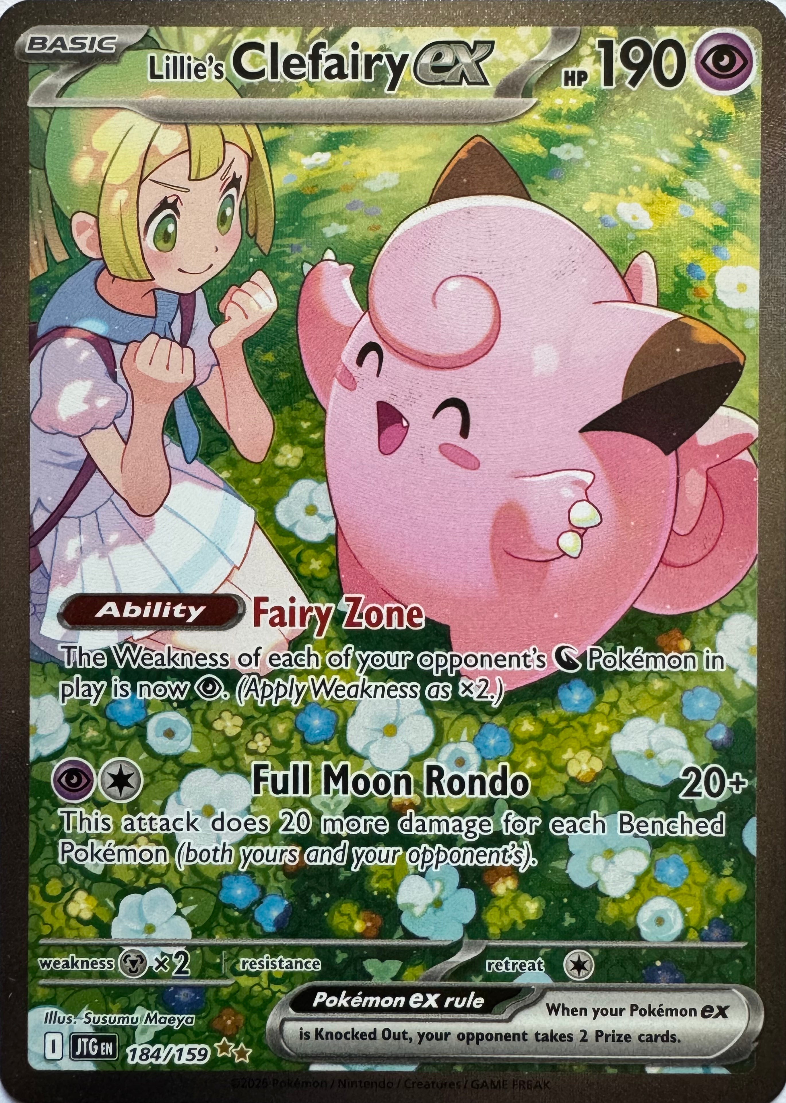 Pokemon Tcg Lillie’s Clefairy Ex 184/159