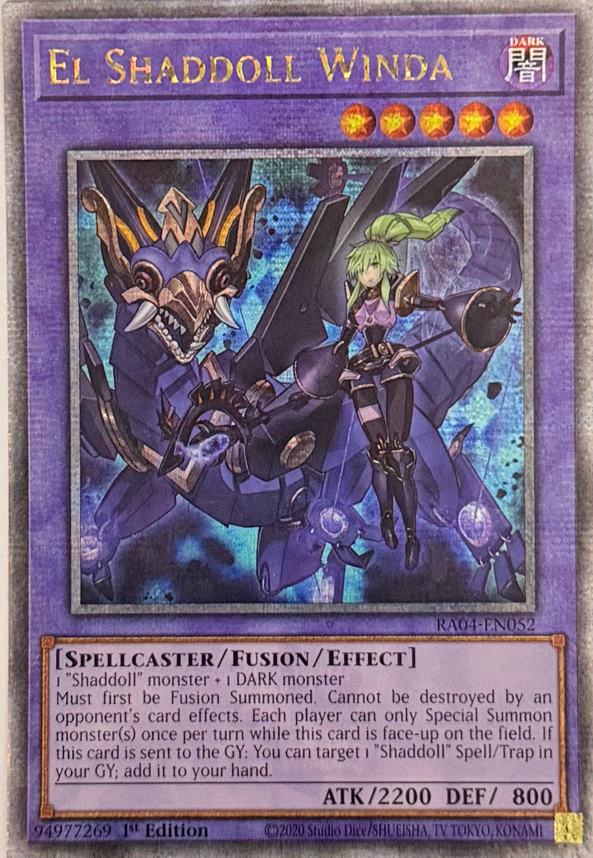 Yugioh! El Shaddoll Winda RA04-EN052 Quarter Century