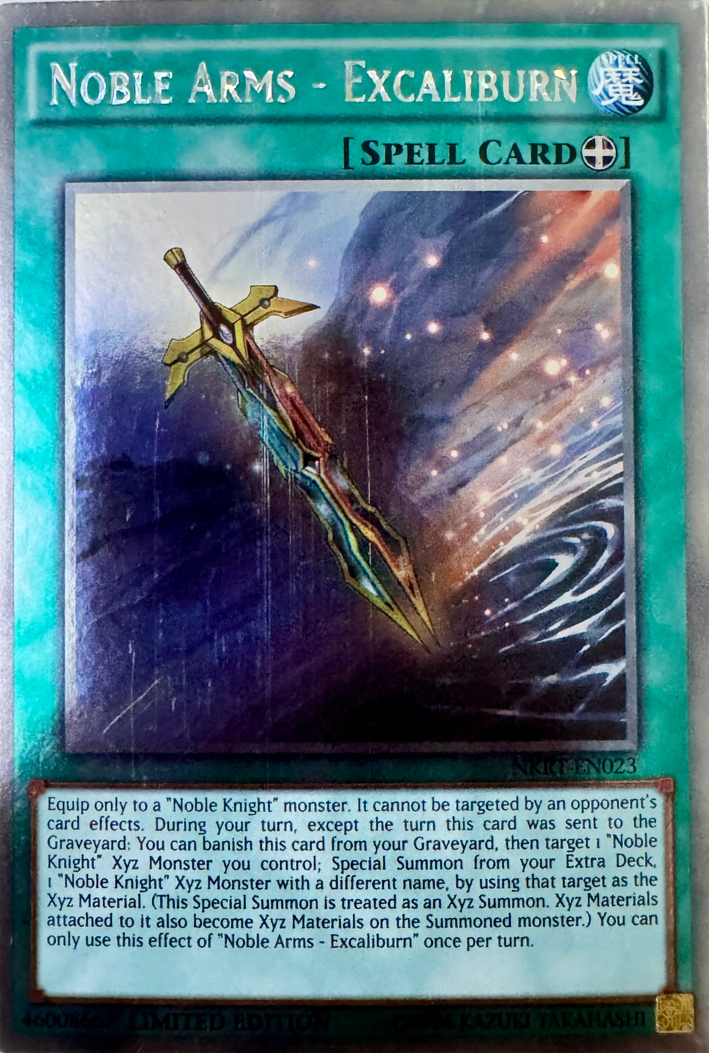 Yugioh! Noble Arms -Excaliburn Nkrt-en023 Limited Edition