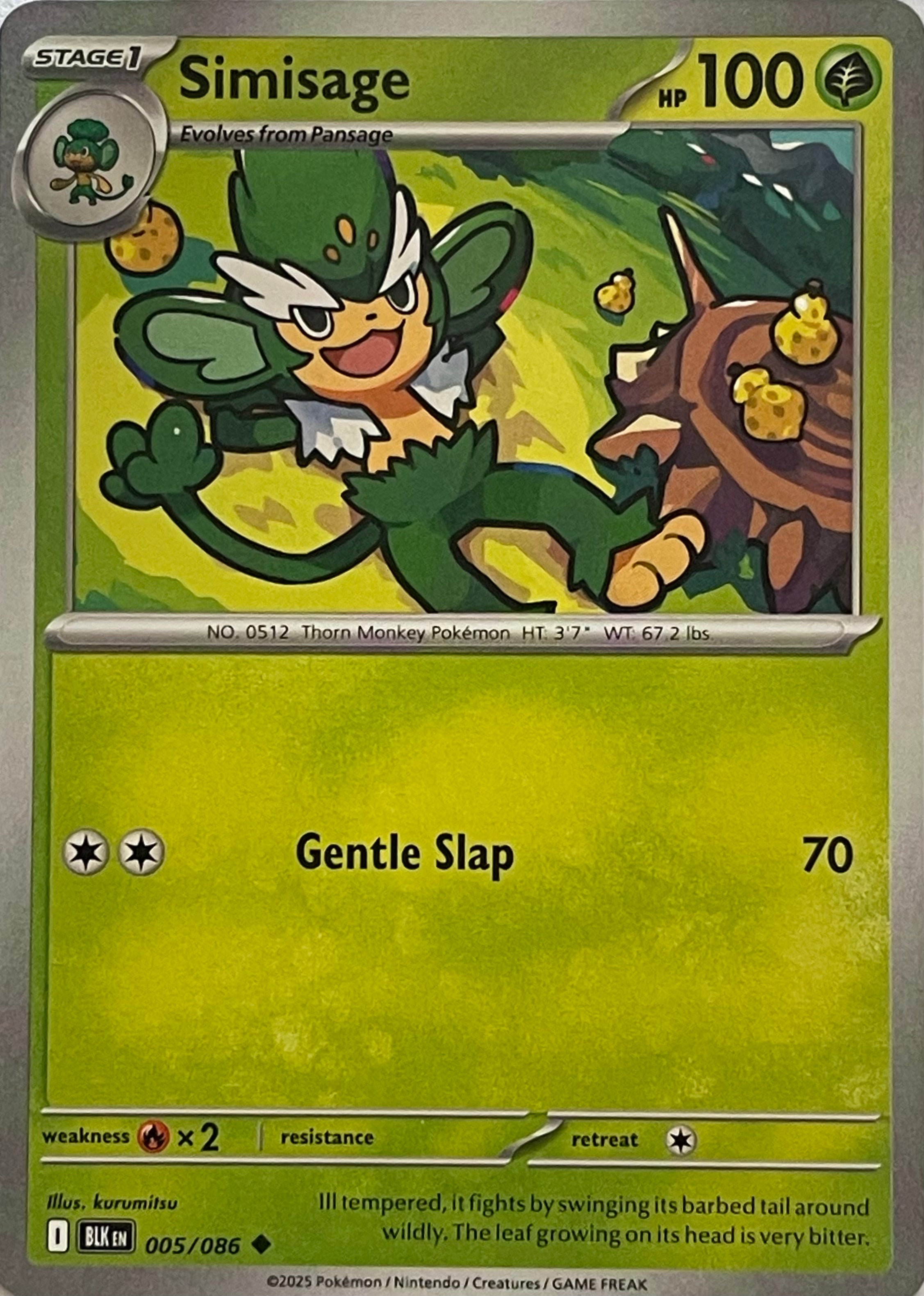 Pokemon Tcg Simisage 005/086