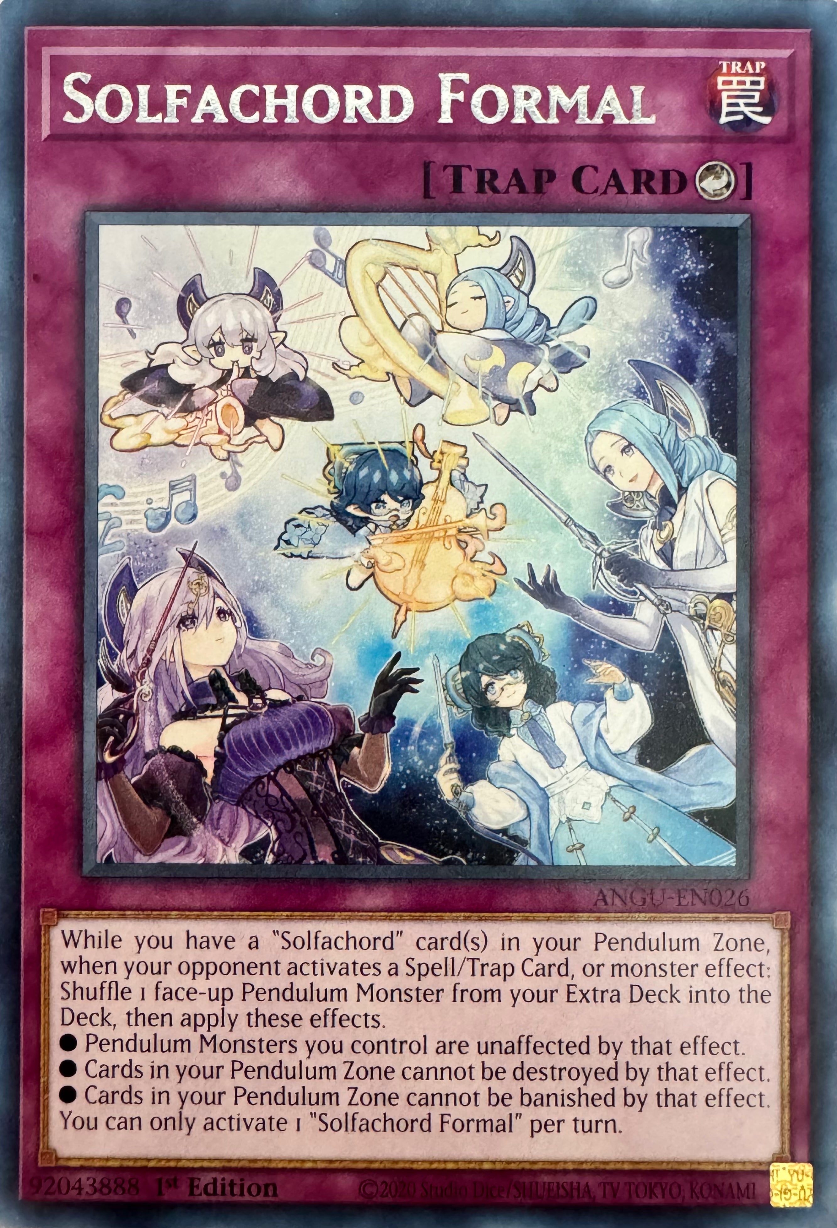 Yugioh! Solfachord Formal Angu-en026 1st Edition Rare