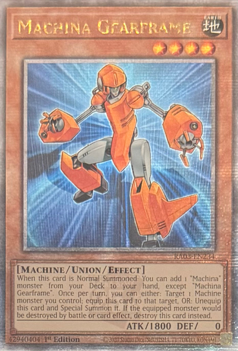 Yugioh! Machina Gearframe RA03-EN234 Quarter Century