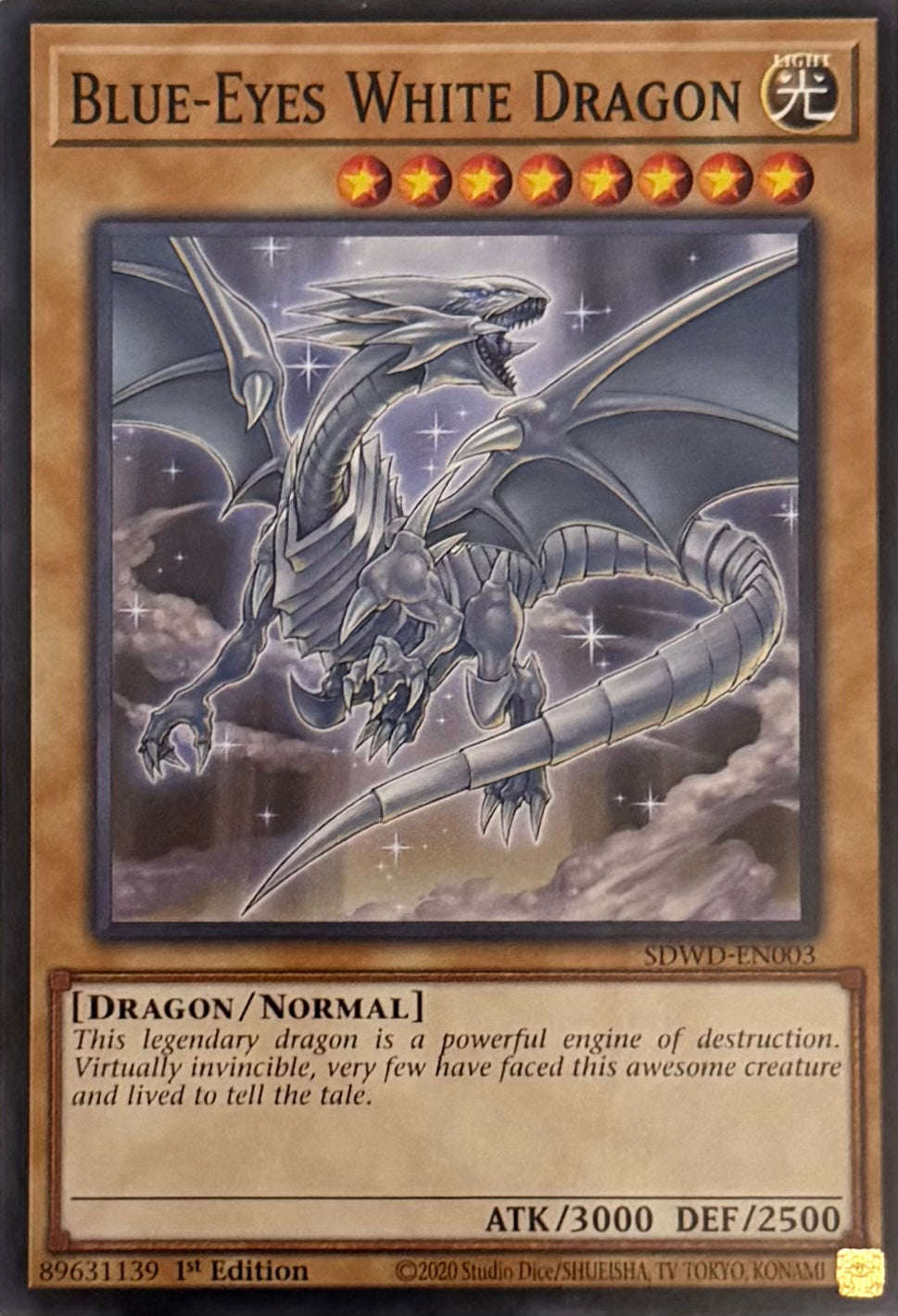 Yugioh! Blue Eyes White Dragon SDWD-EN003 1st Edition
